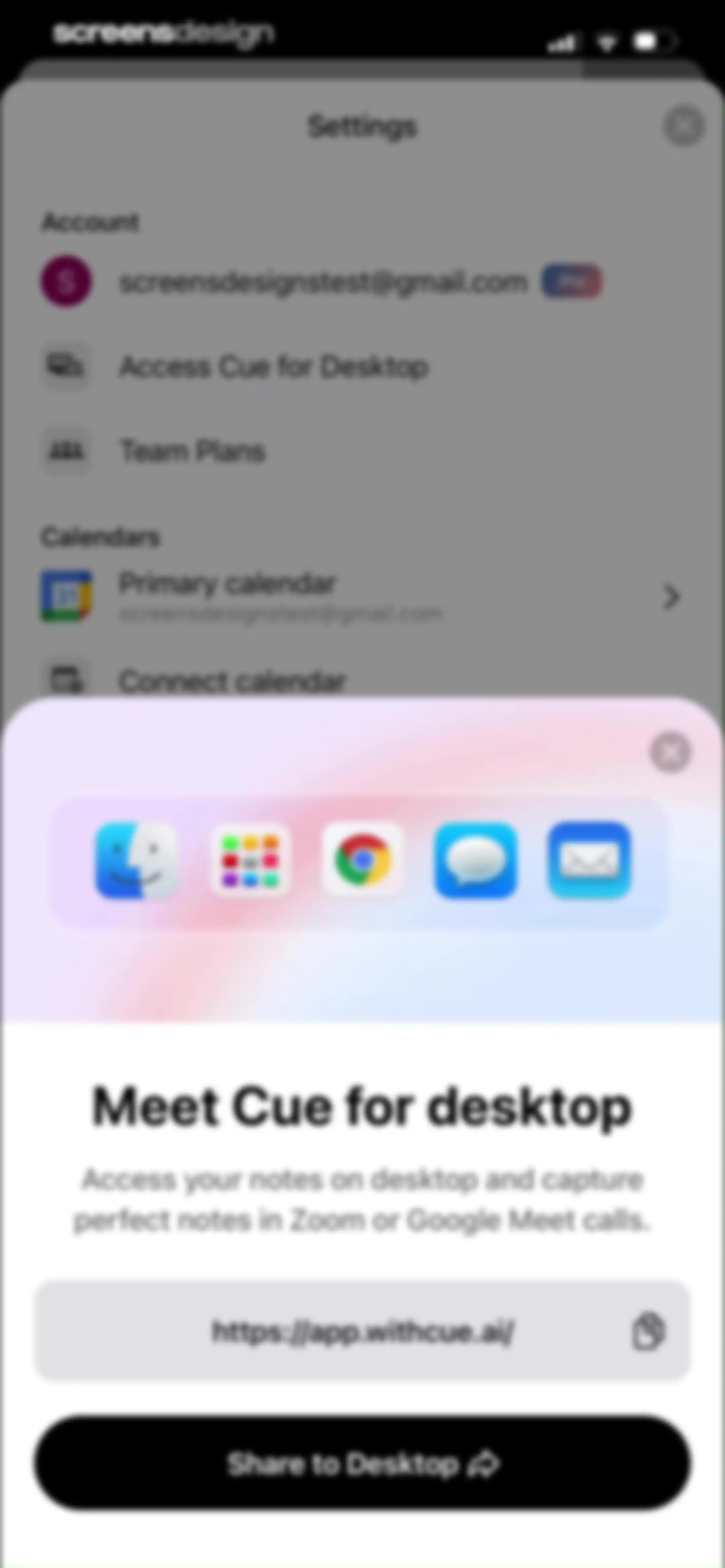 Cue: AI Note Taker & Recorder screen 95