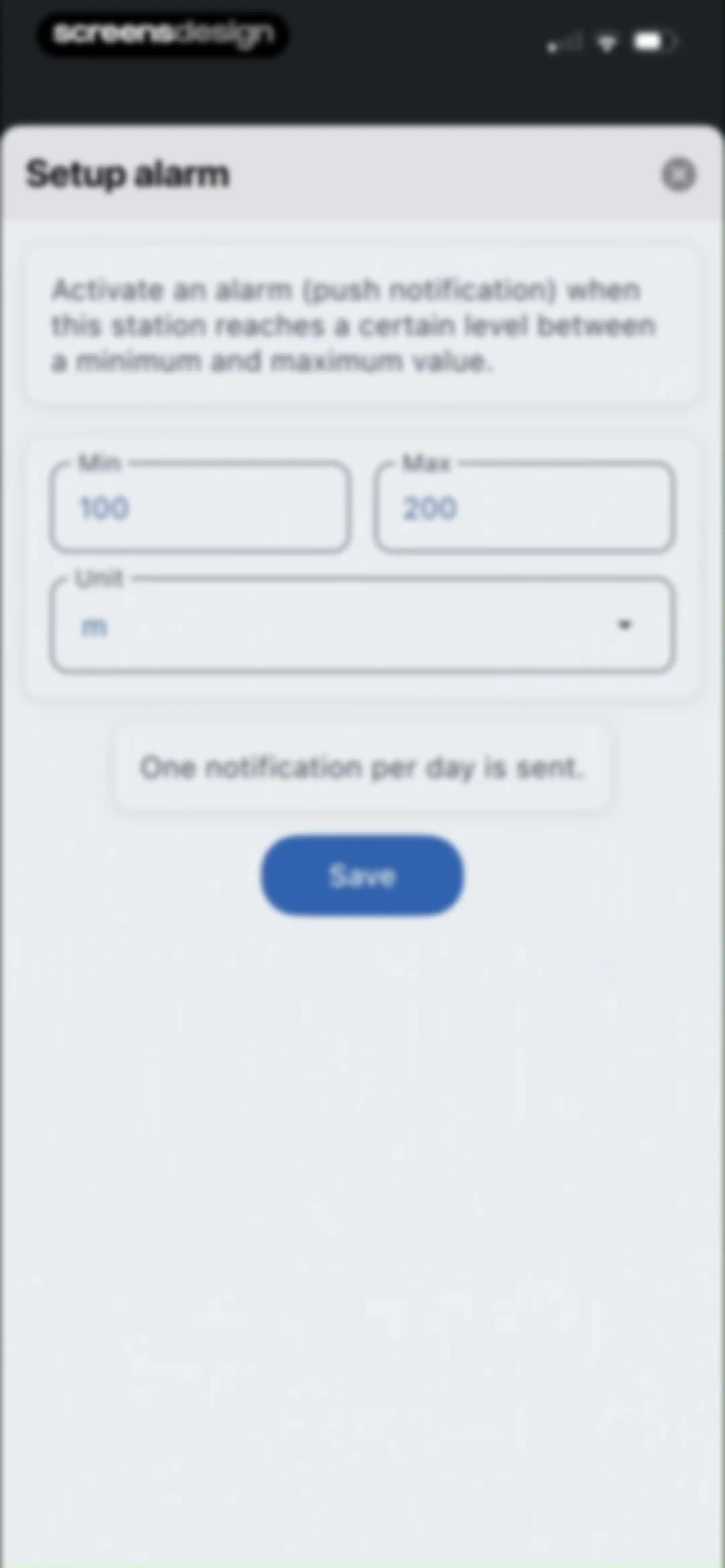 RiverApp - River levels screen 9