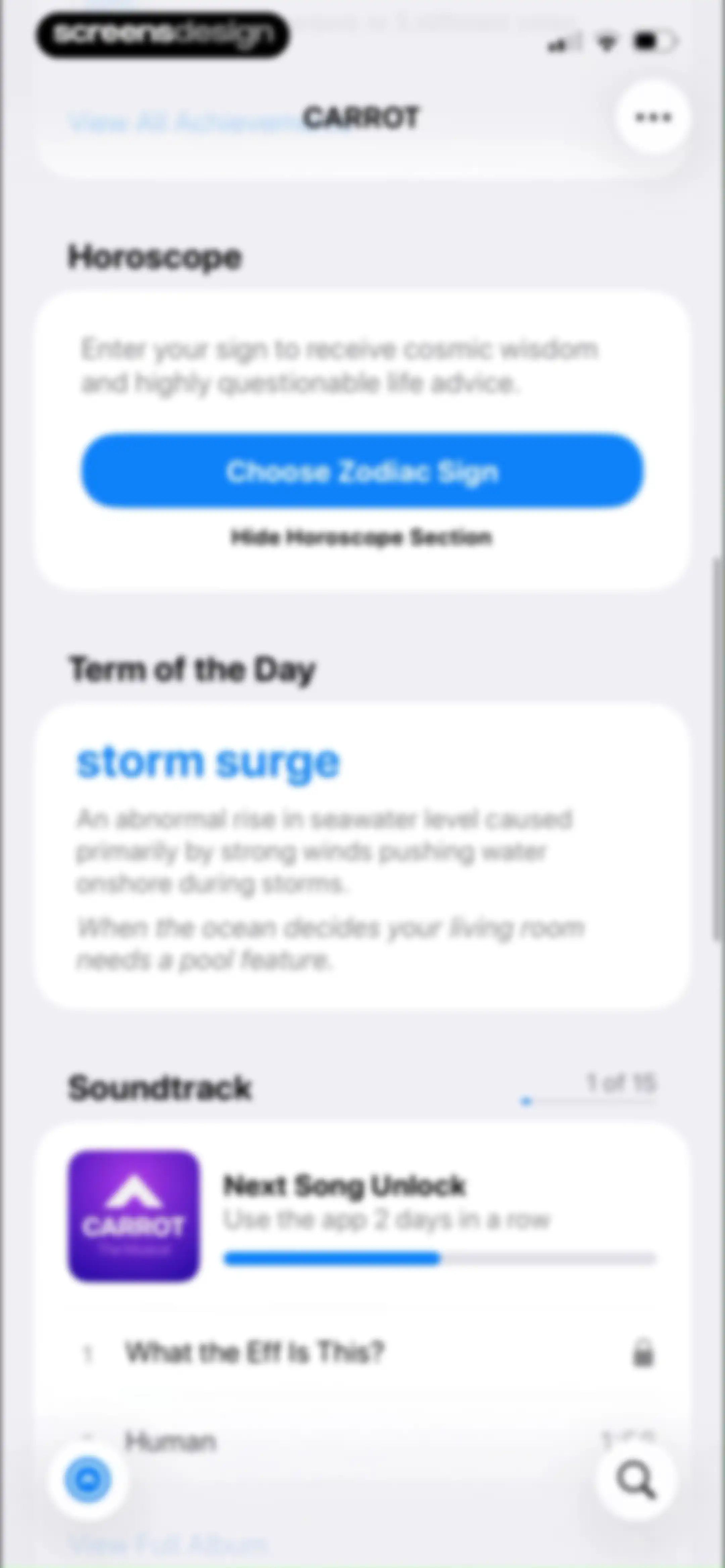 CARROT Weather: Alerts & Radar screen 113
