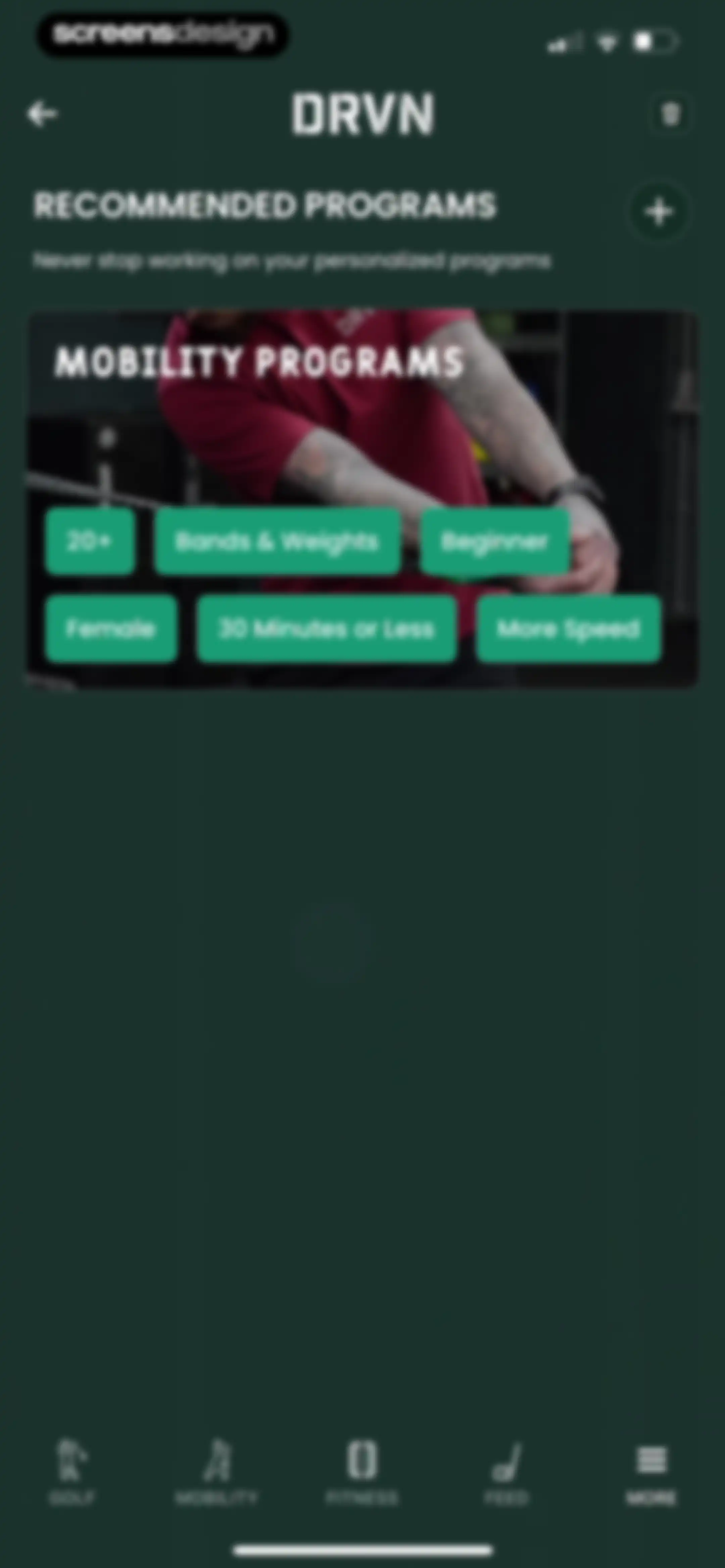 DRVN - Golf & Gym Workouts screen 152