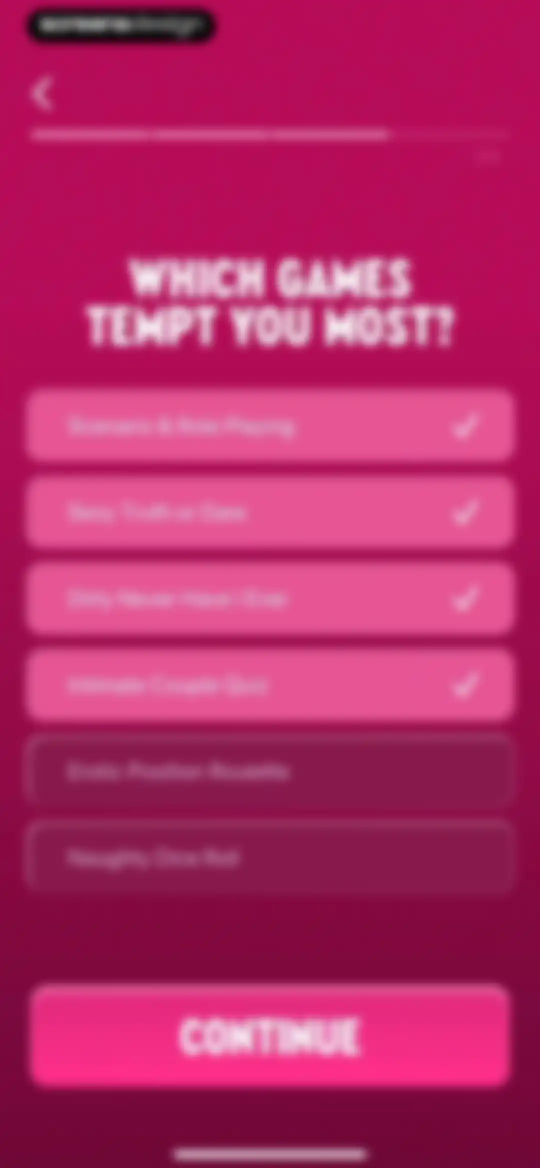 Couples games: Sex Roulette screen 5