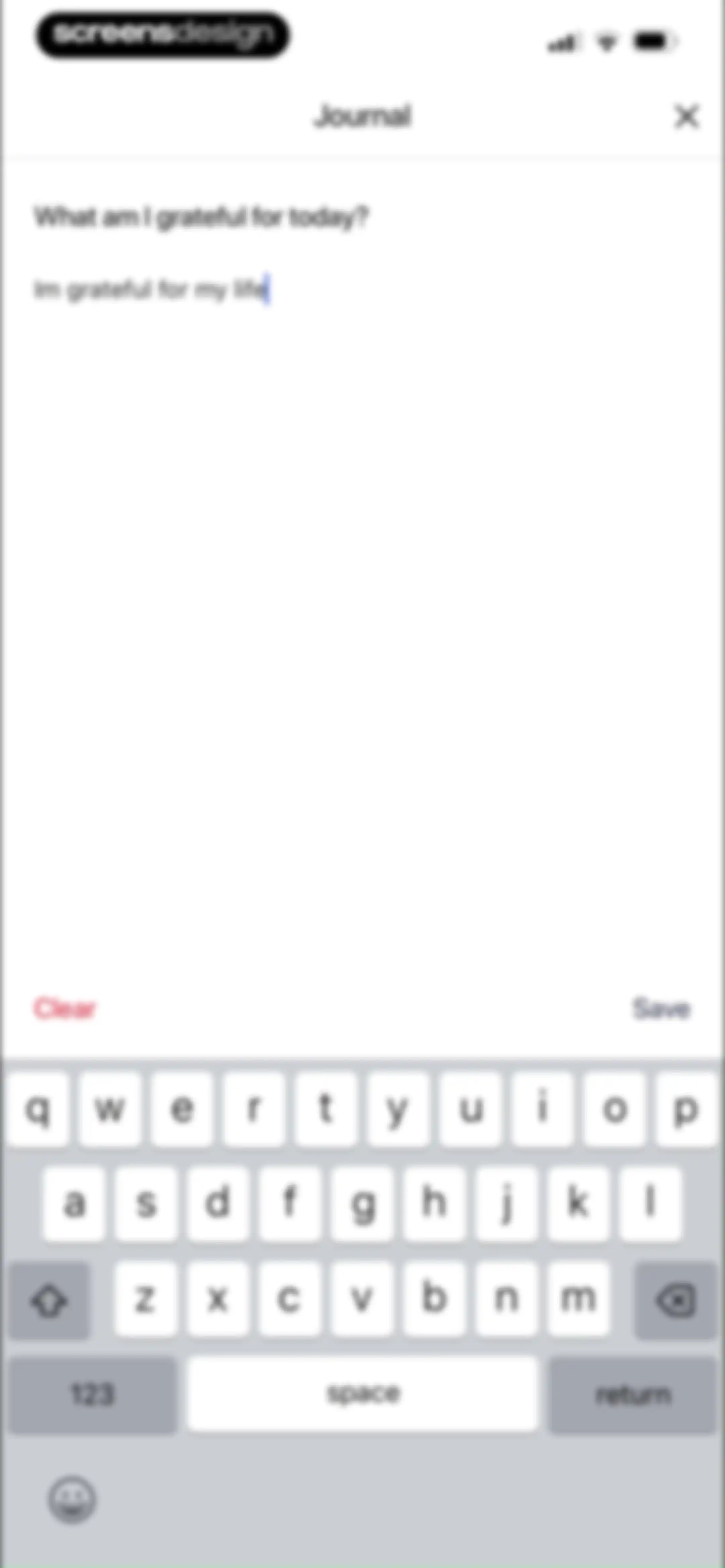 Barre Definition screen 82