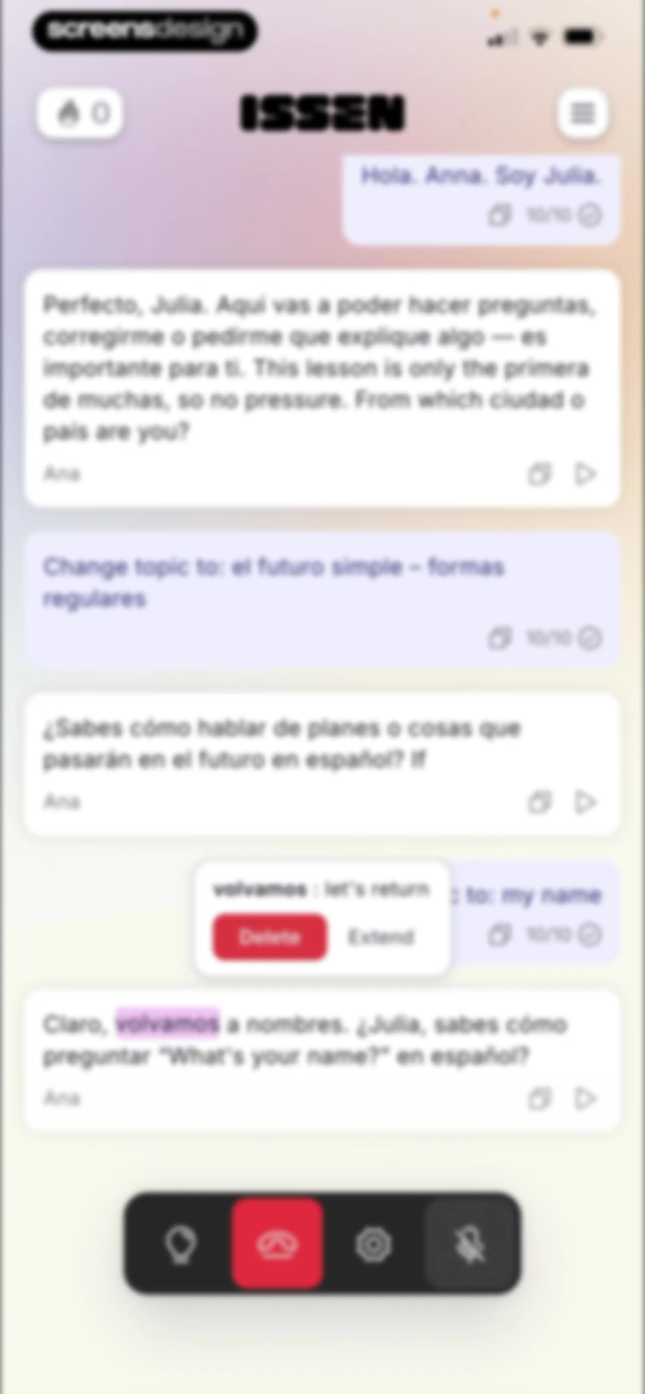 ISSEN - Voice Tutor screen 29