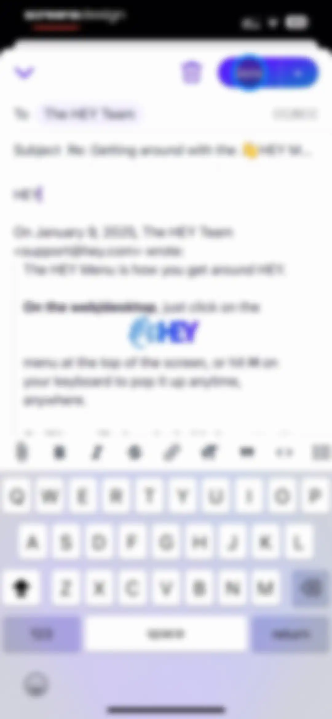 HEY Email screen 61