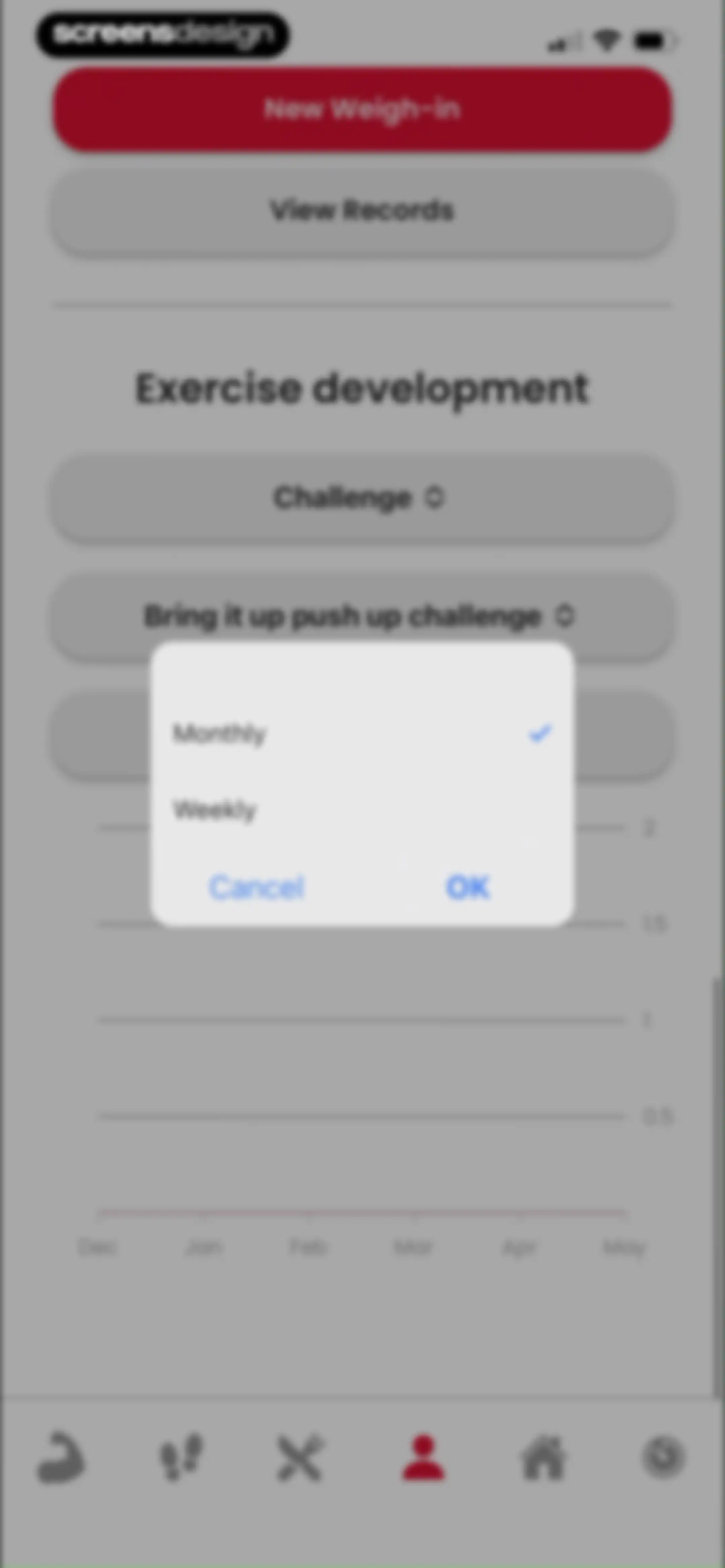 90 Day Challenge screen 144