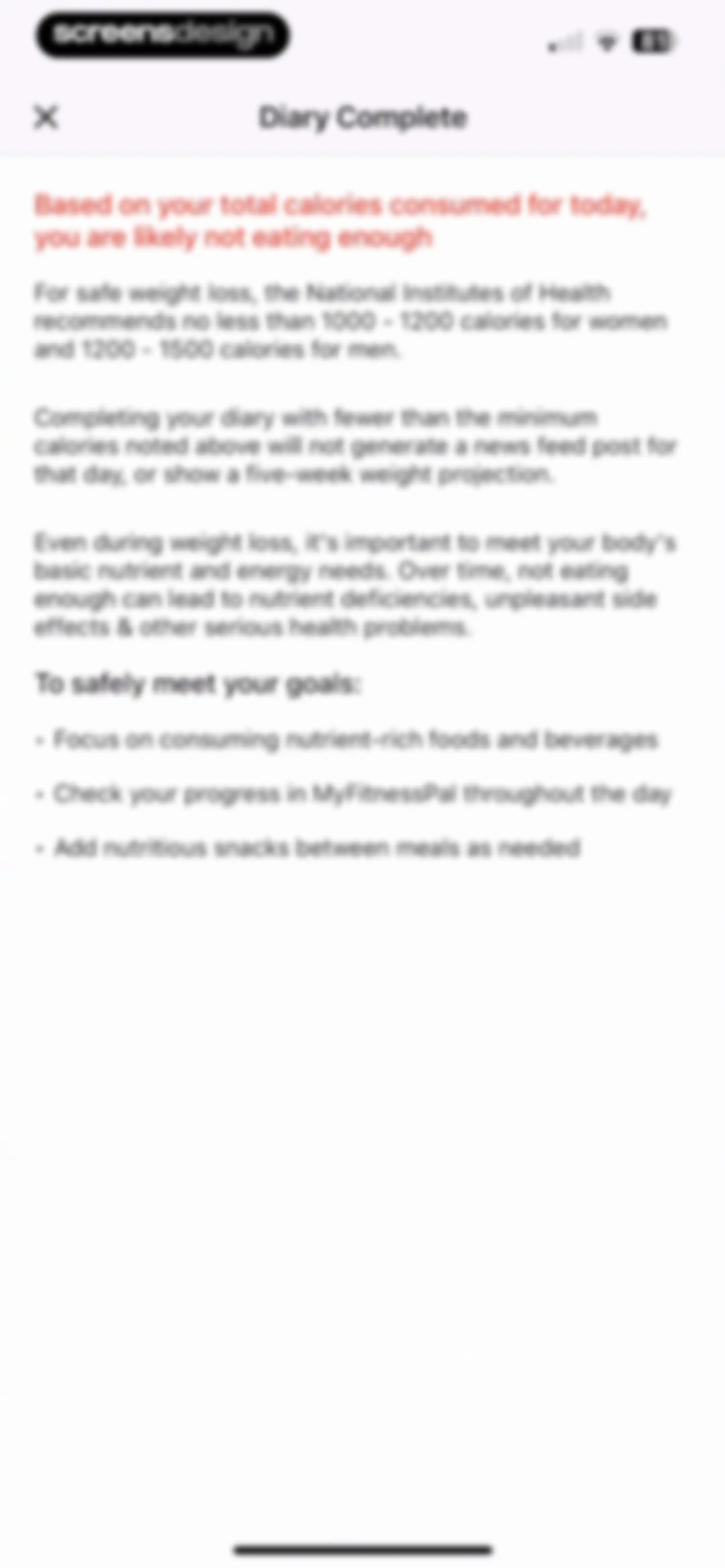MyFitnessPal: Calorie Counter screen 135