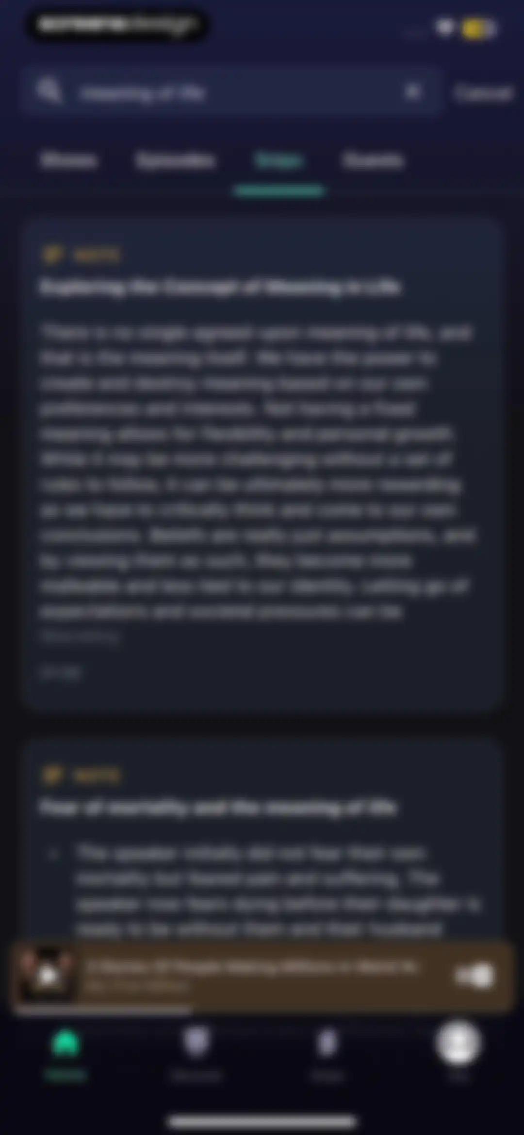 Snipd | AI Podcast Player screen 99