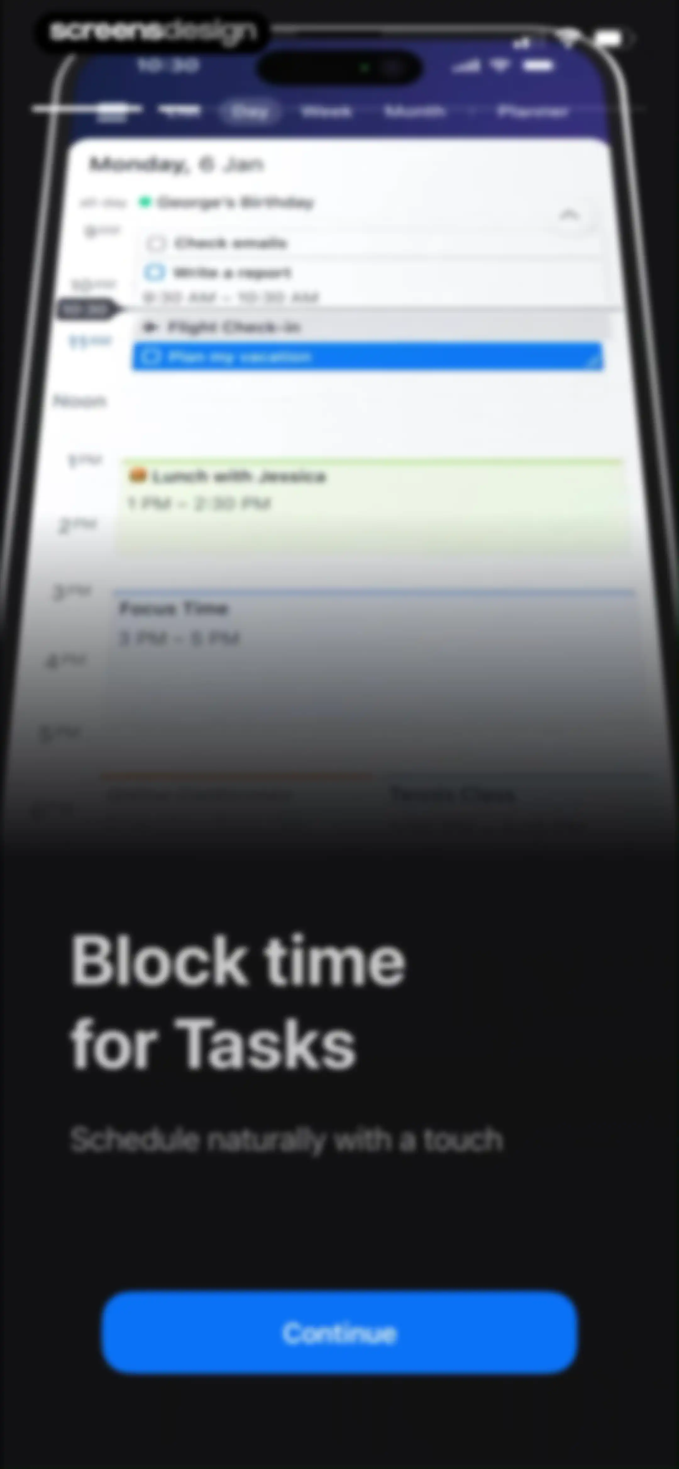 Calendars: Schedule Planner screen 118