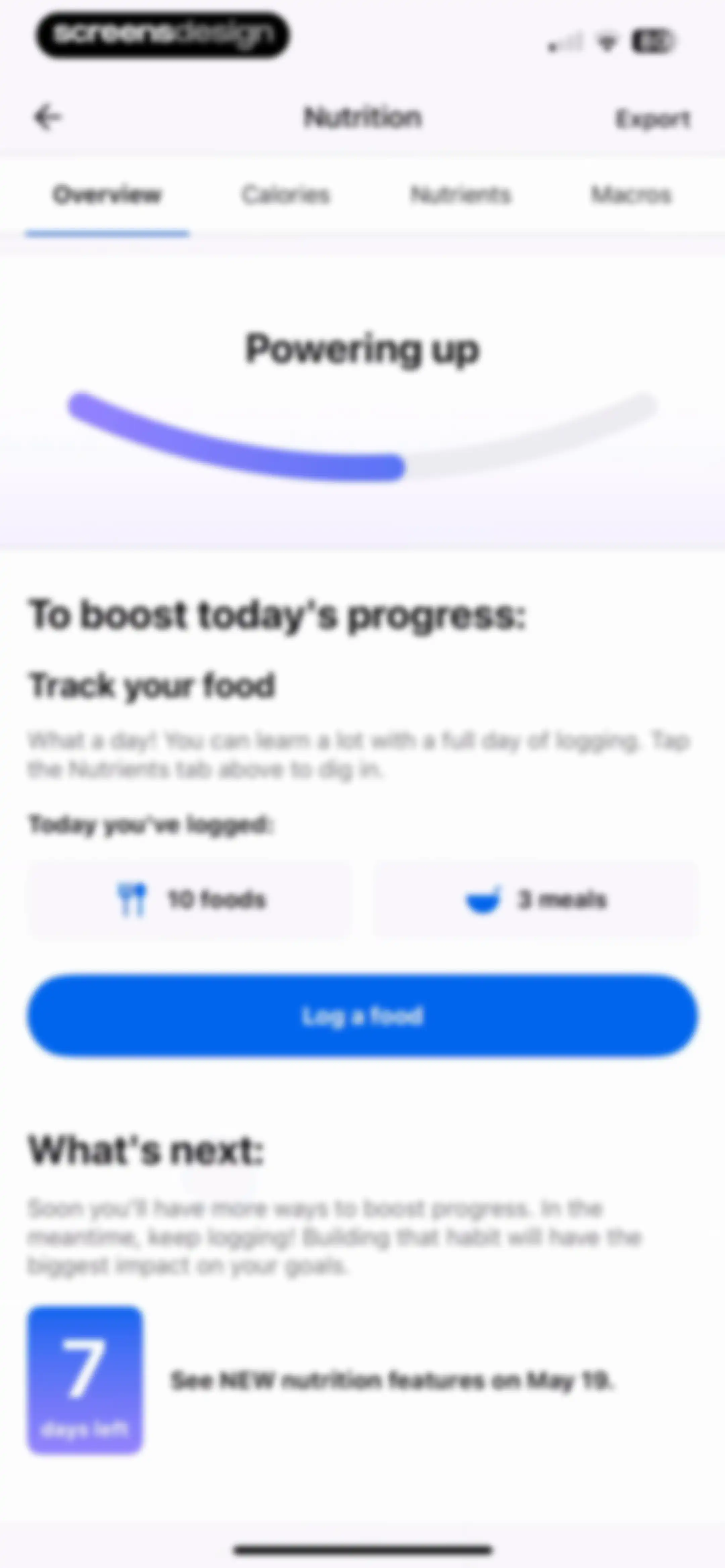 MyFitnessPal: Calorie Counter screen 203