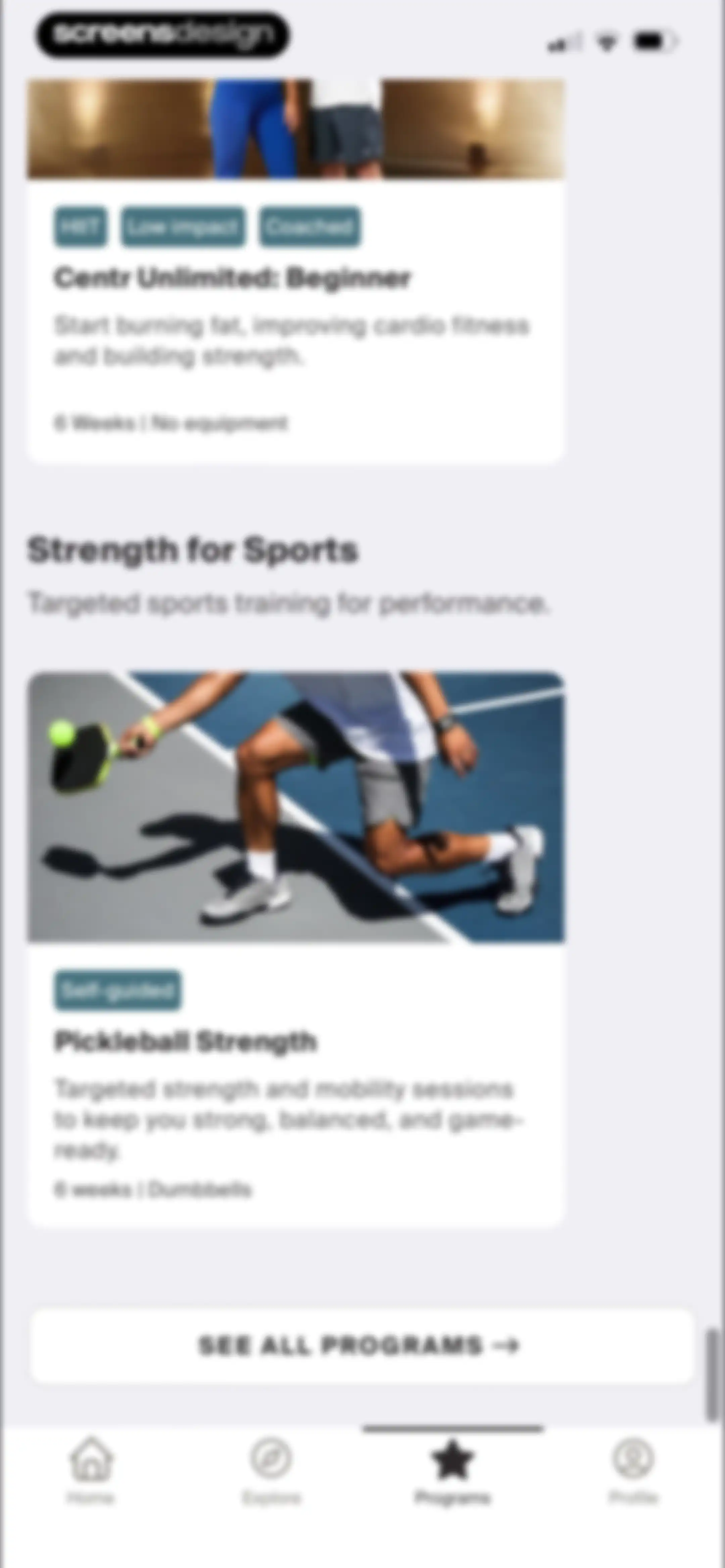 Centr: Strength & Fitness App screen 113