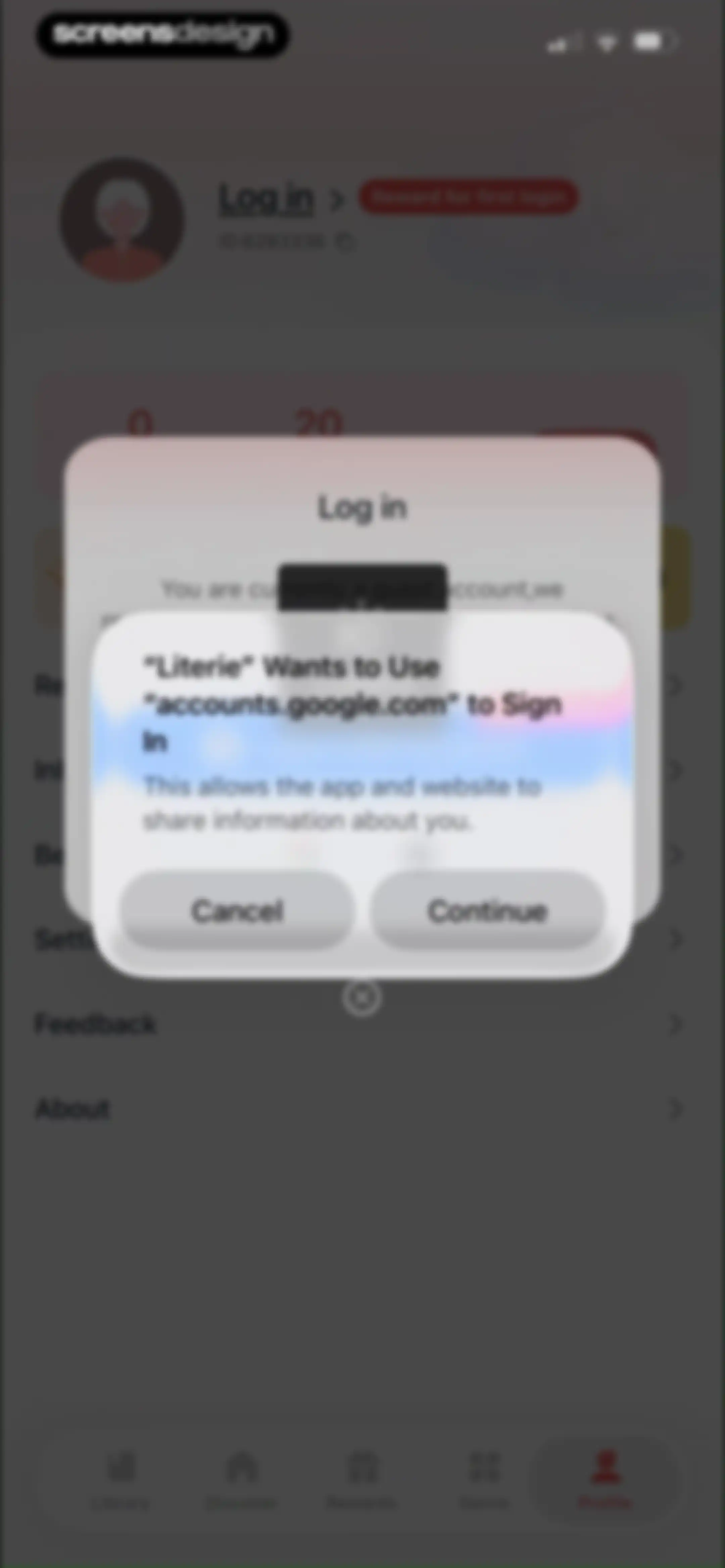 Literie screen 59