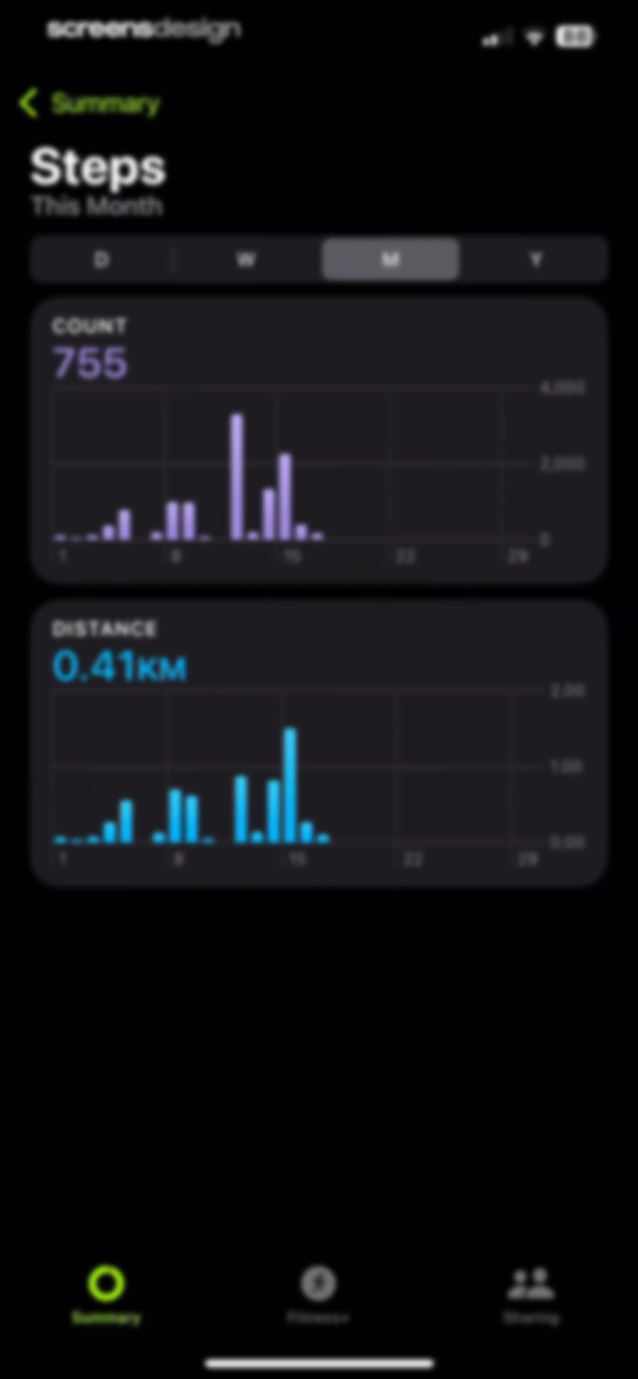 Apple Fitness screen 36