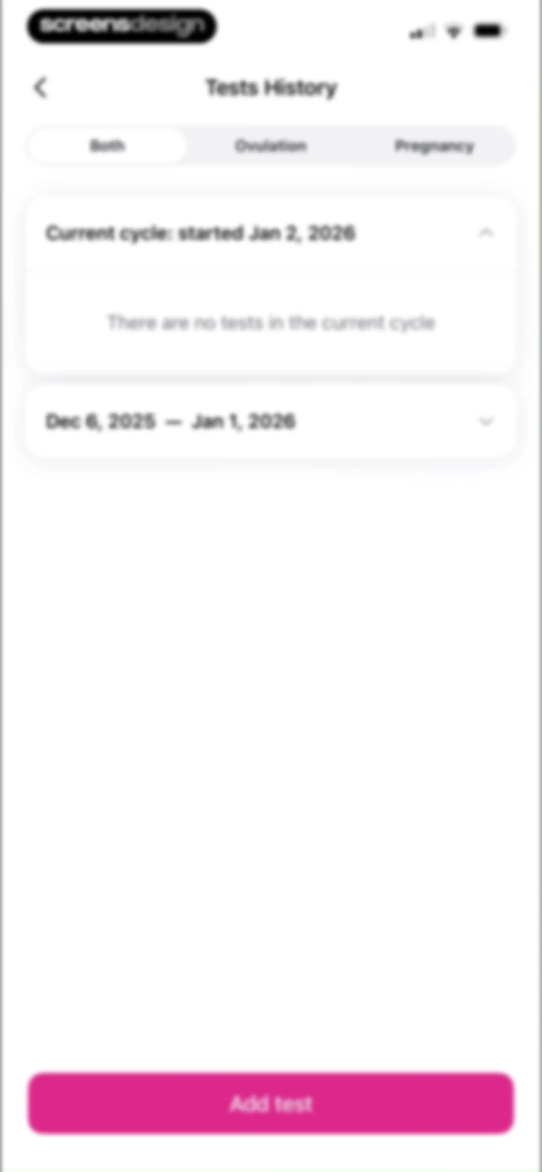 Pregmate Ovulation Tracker screen 105