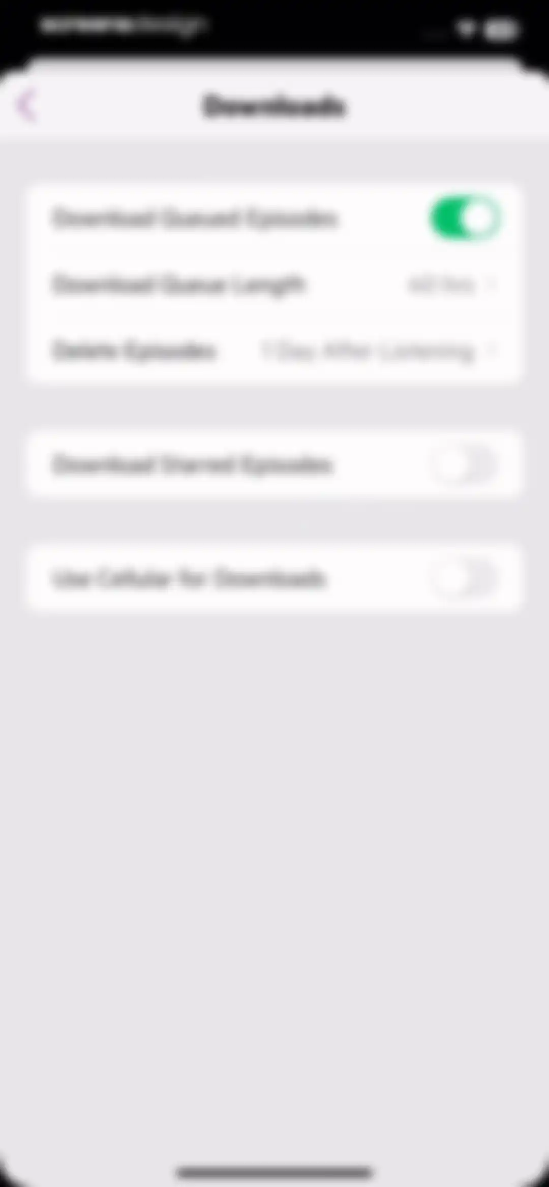 Castro: Podcast App & Player screen 110