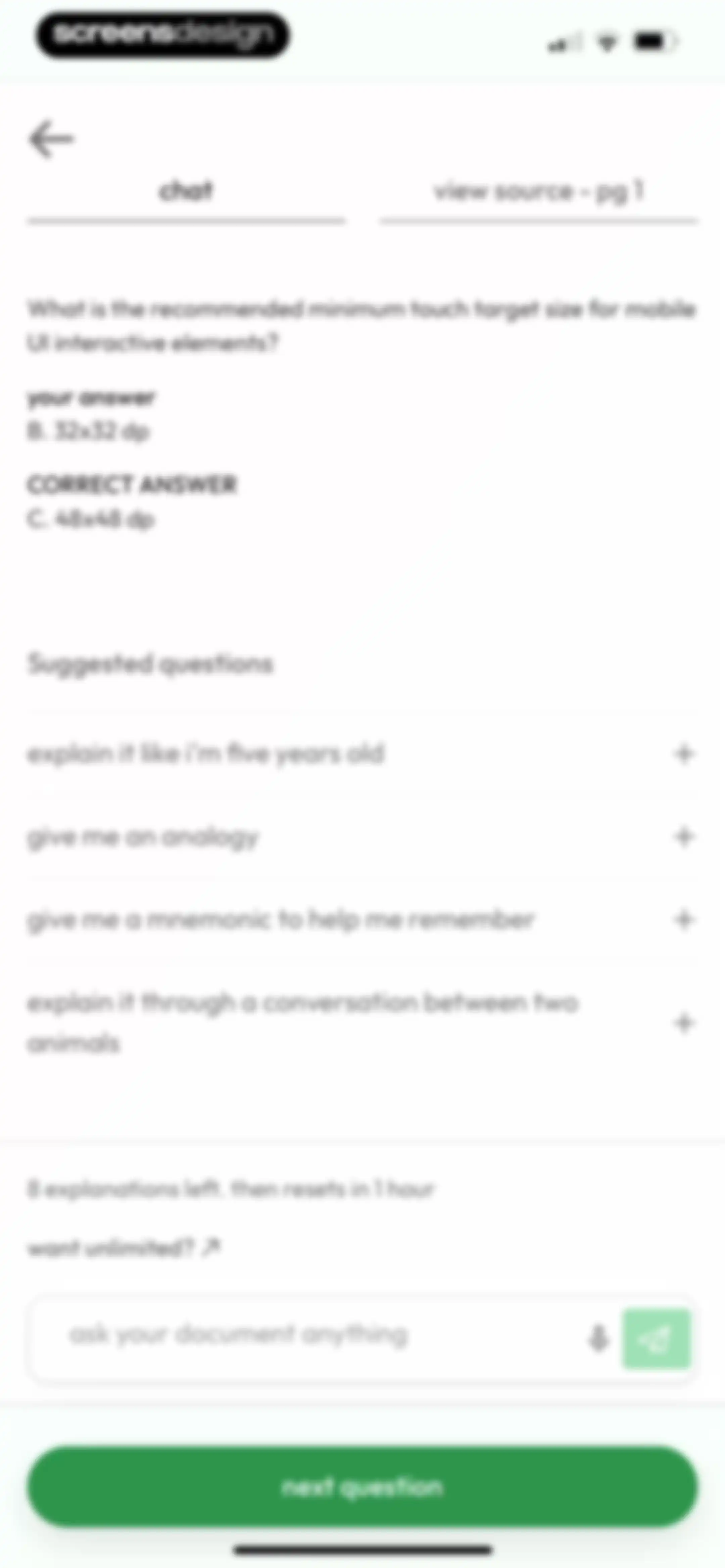 Jungle: AI Flashcards & Quiz screen 40