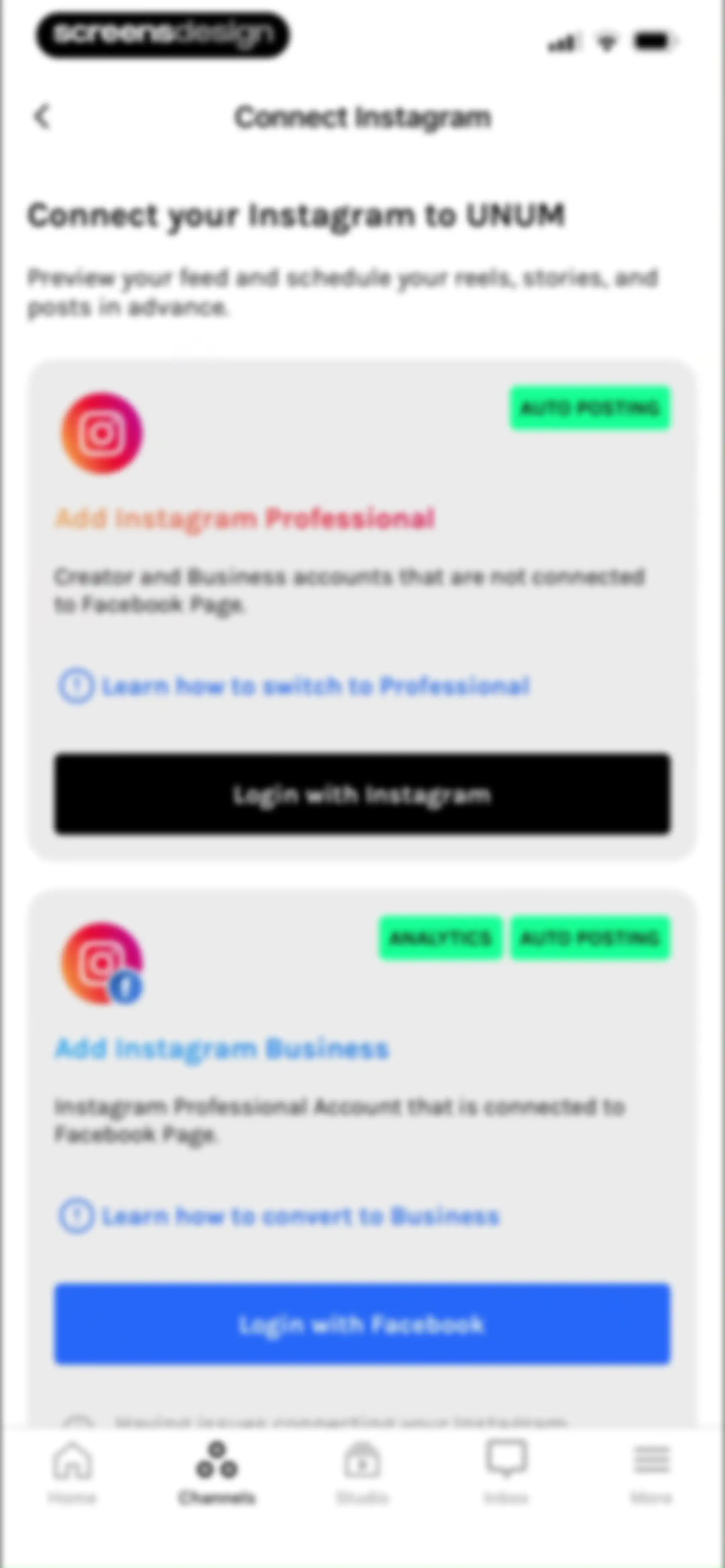 UNUM — Layout & Feed Preview screen 20