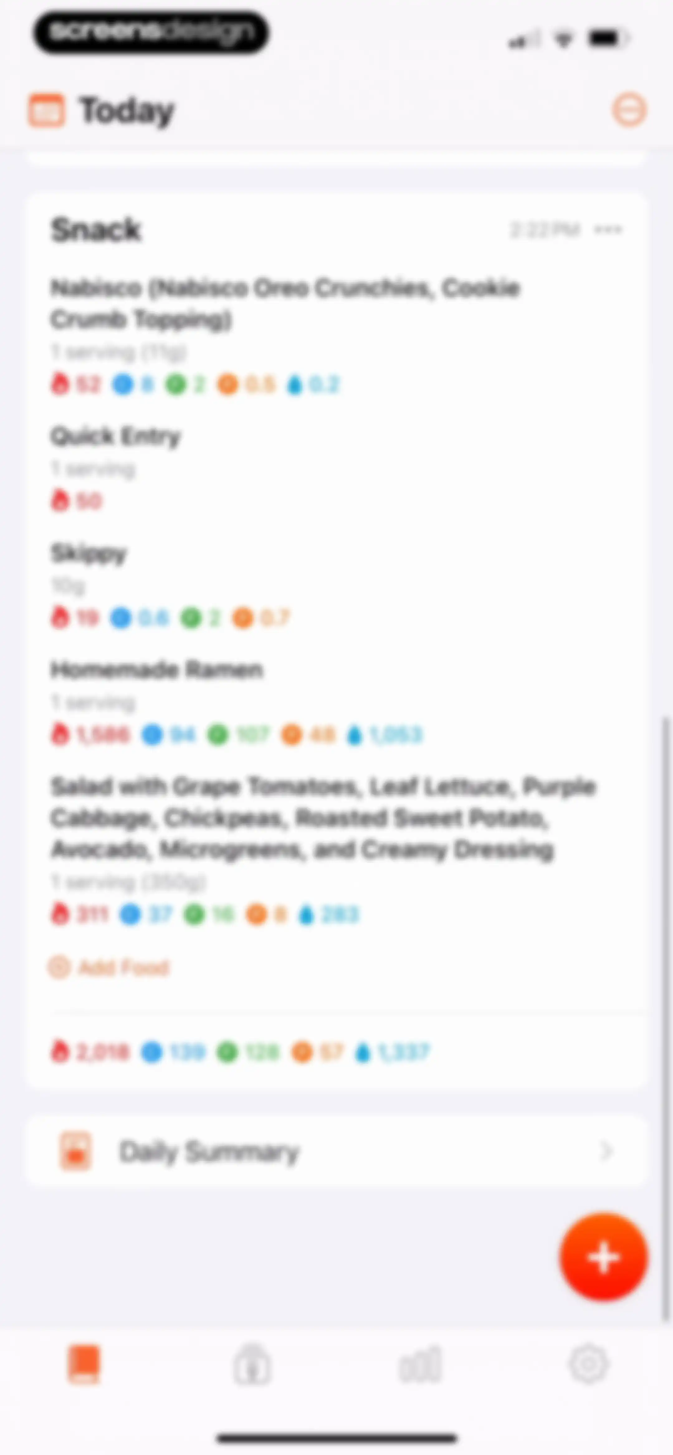 Nutrition Tracker: Foodnoms screen 141
