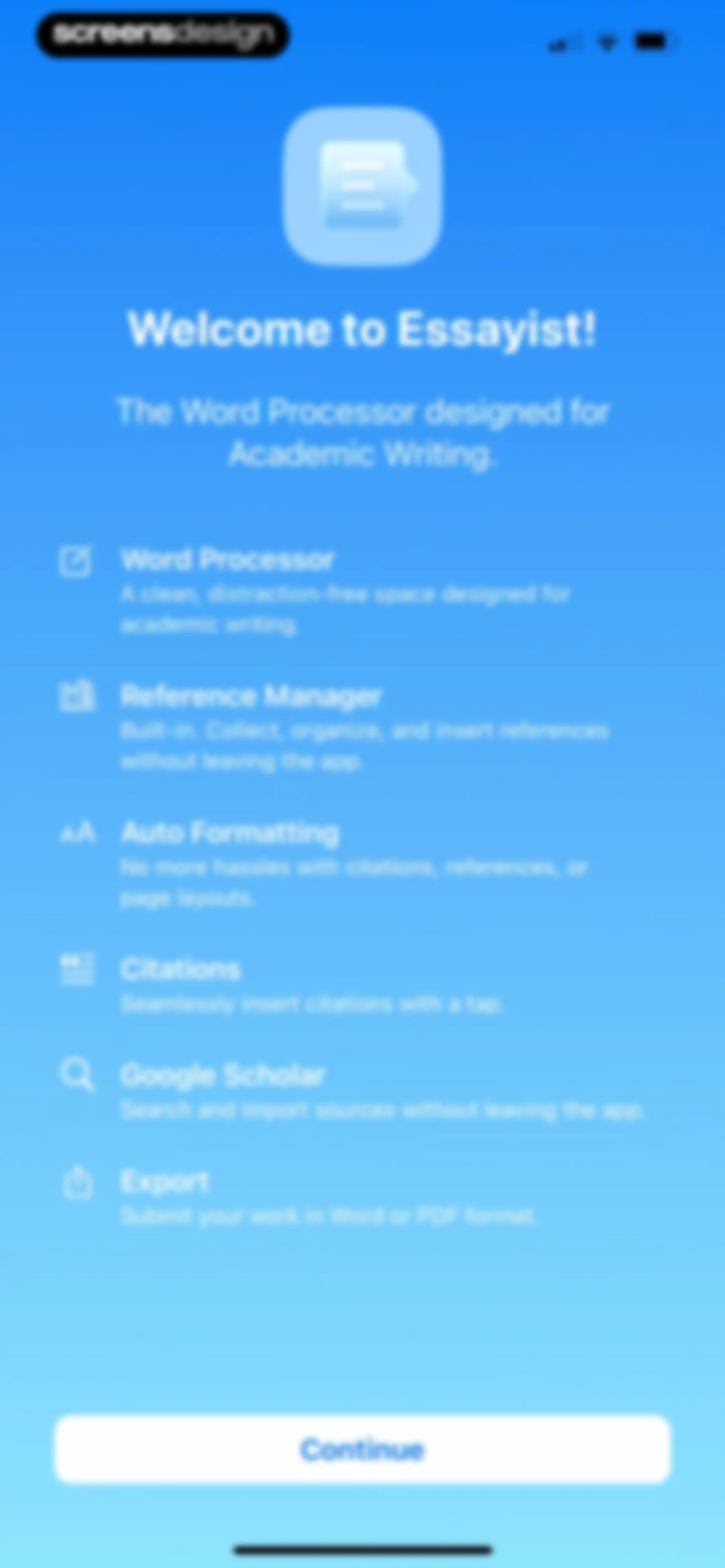 Essayist: Academic Writing App screen 2