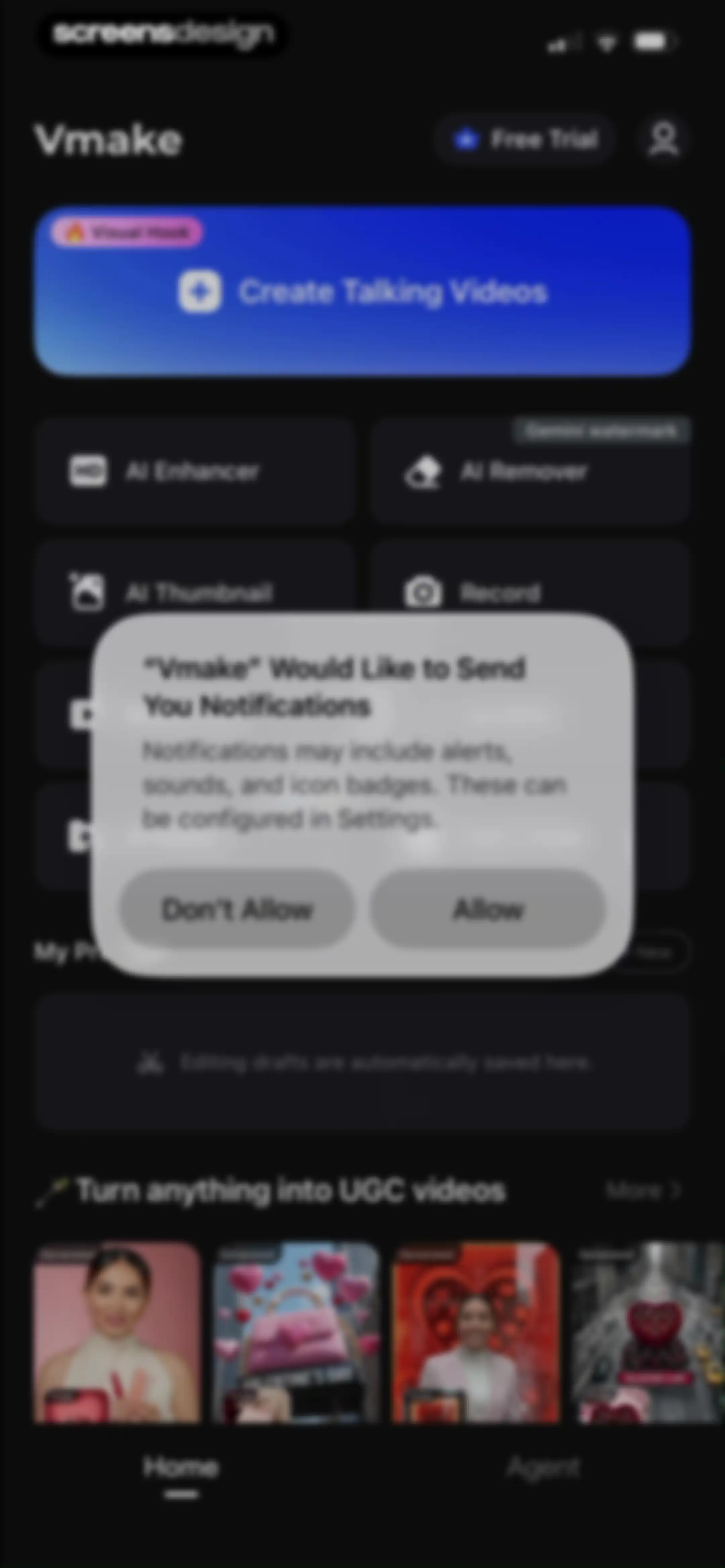 Vmake Labs: create viral video screen 6