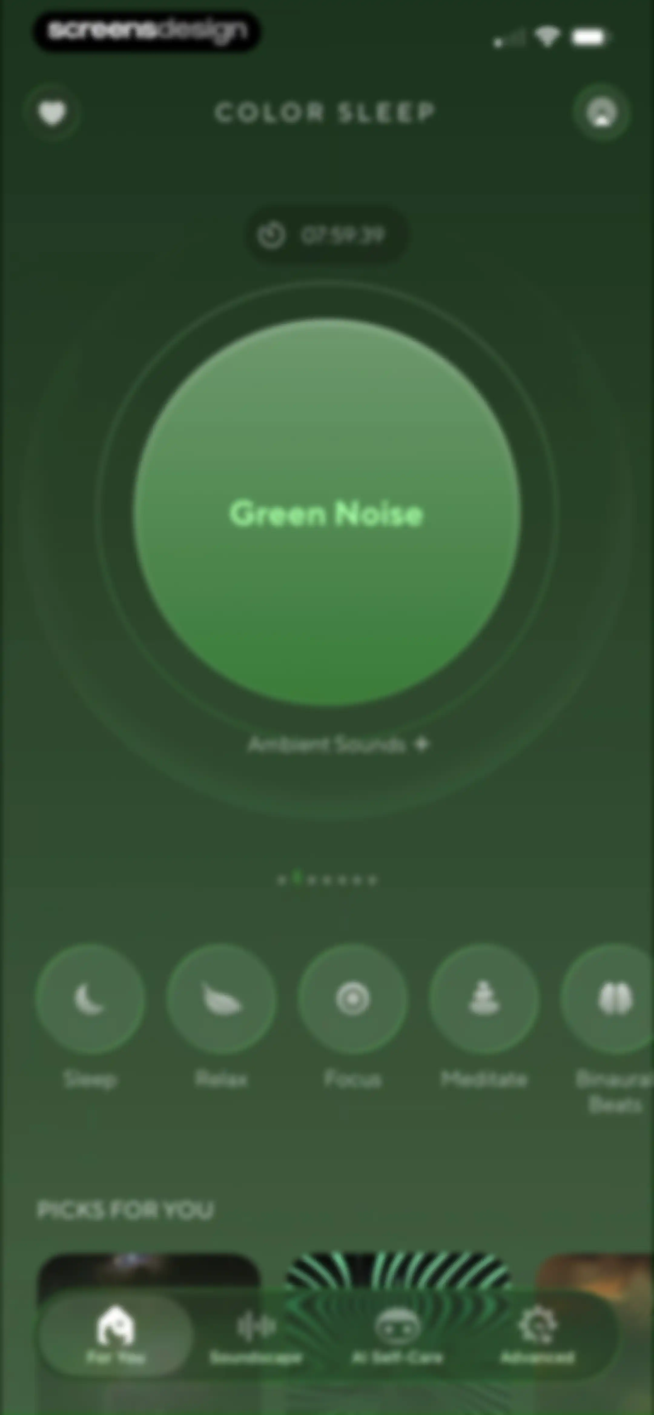 ColorSleep: Green, Brown Noise screen 45