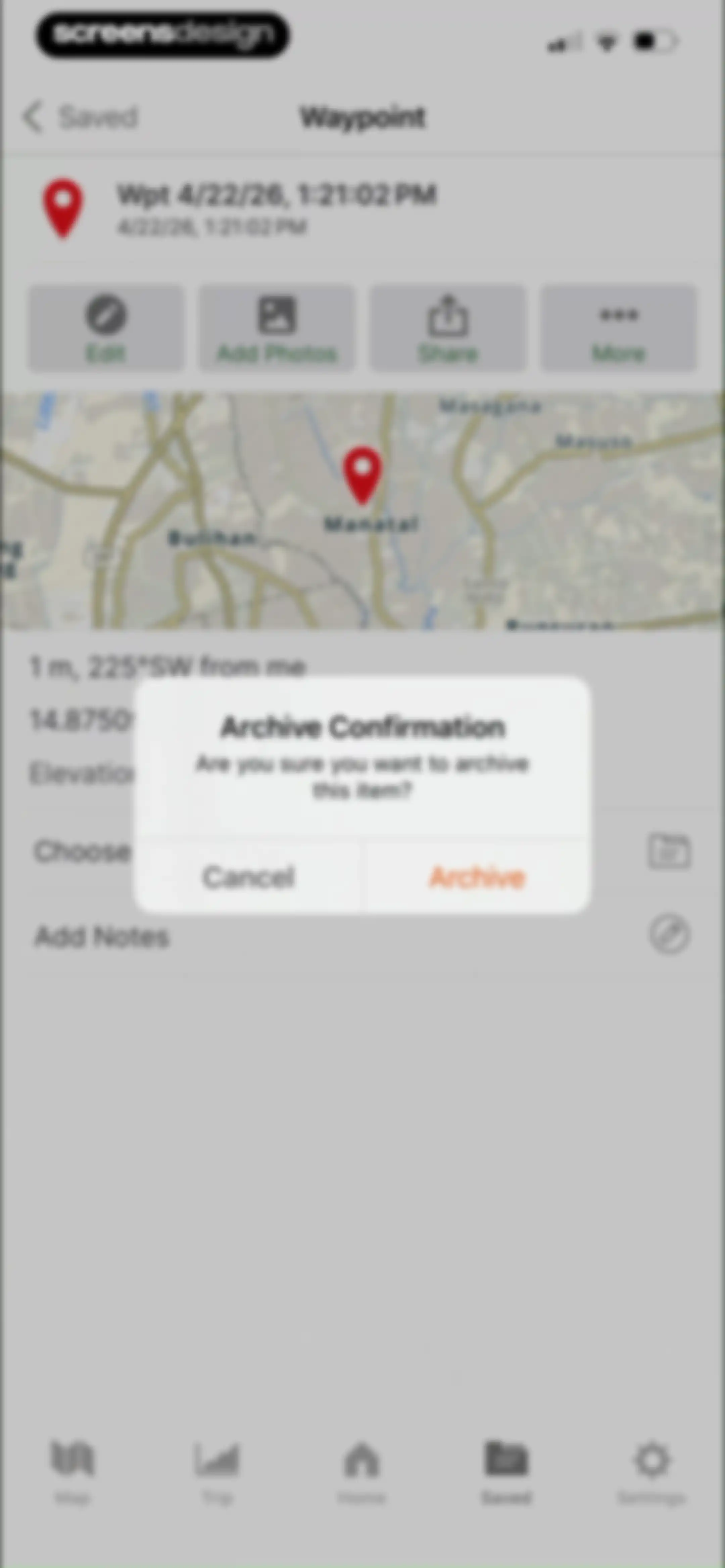 Gaia GPS: Mobile Trail Maps screen 107