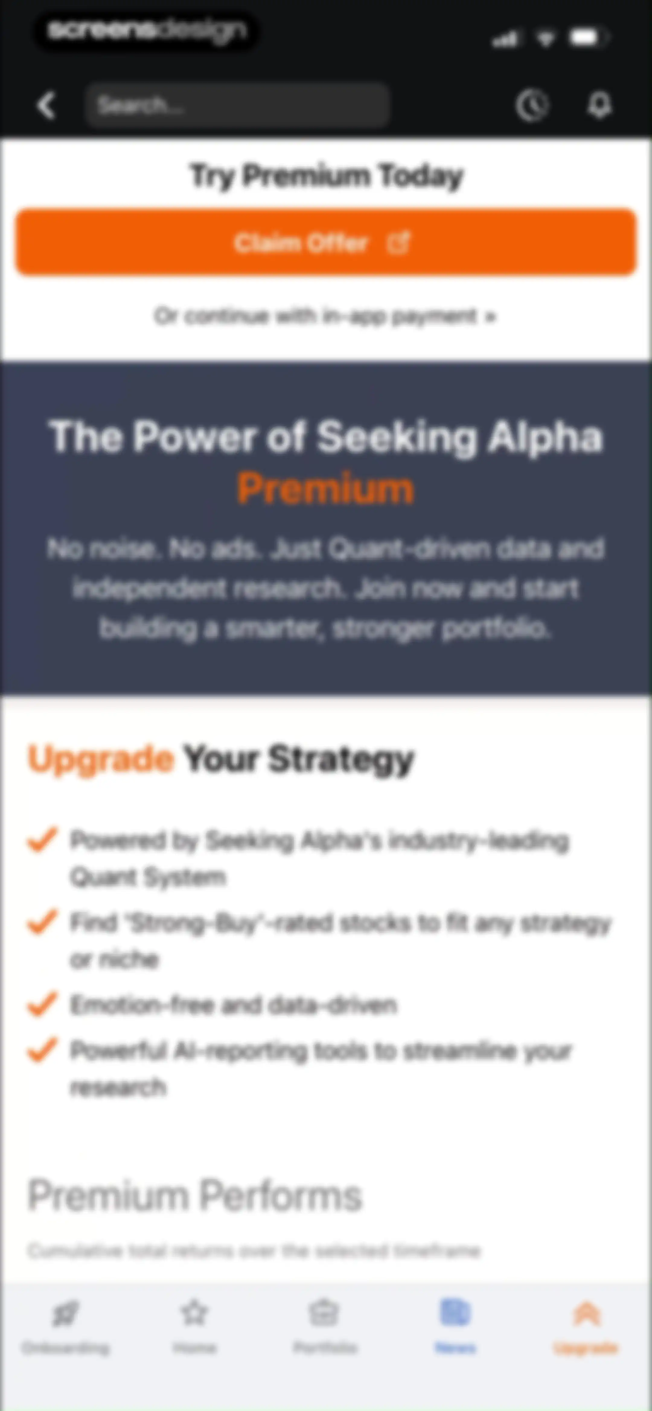Seeking Alpha: News & Analysis screen 122