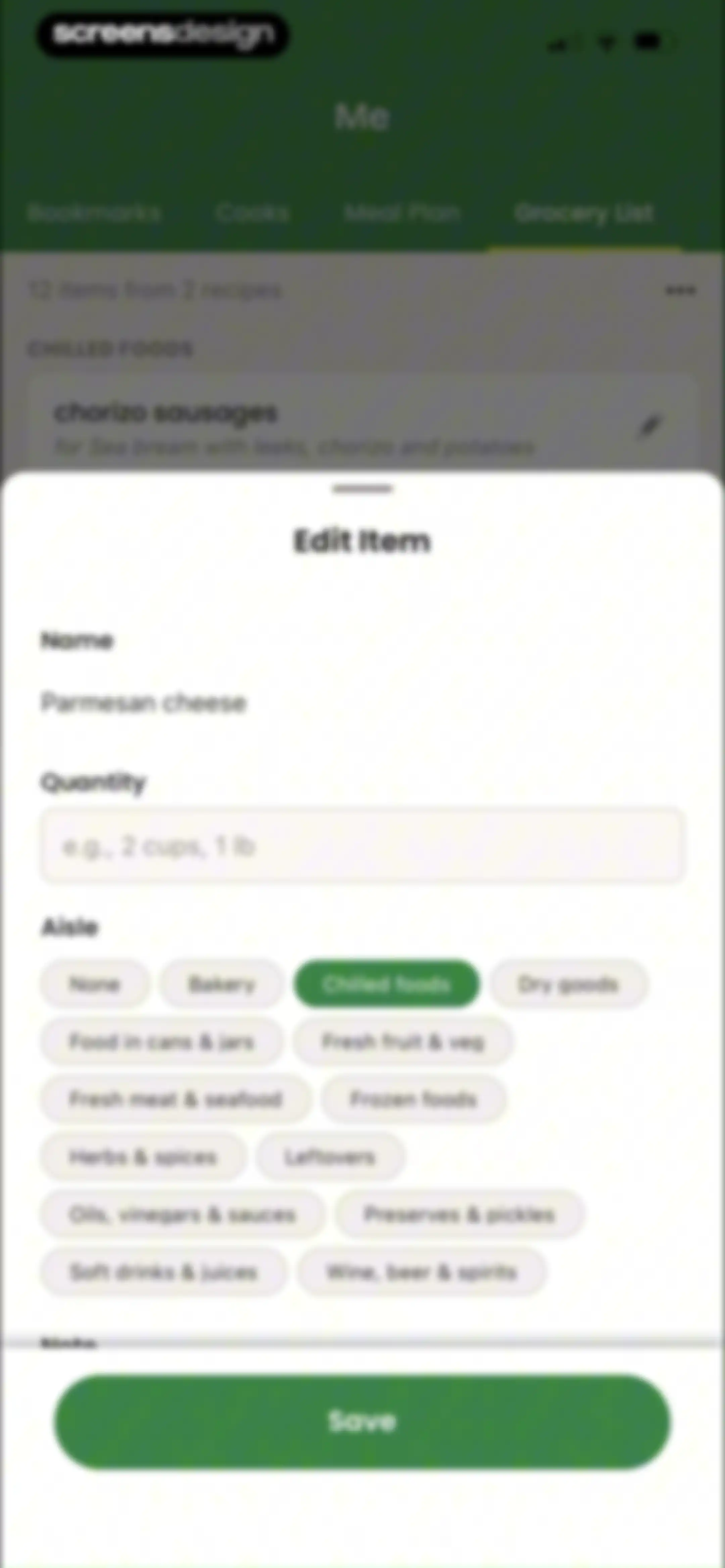 CookShelf: Search Cookbooks screen 106