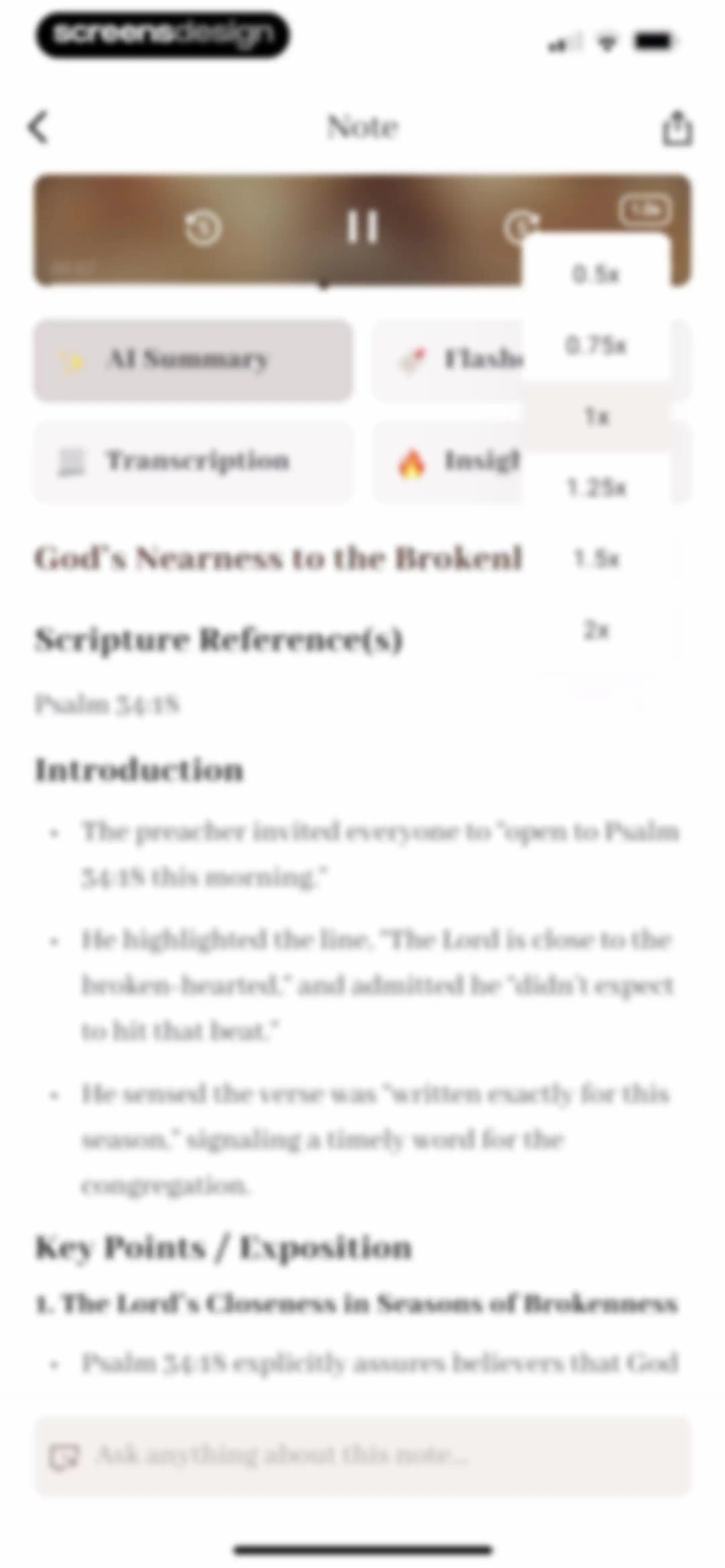 Bible Note: Sermon Notes screen 28