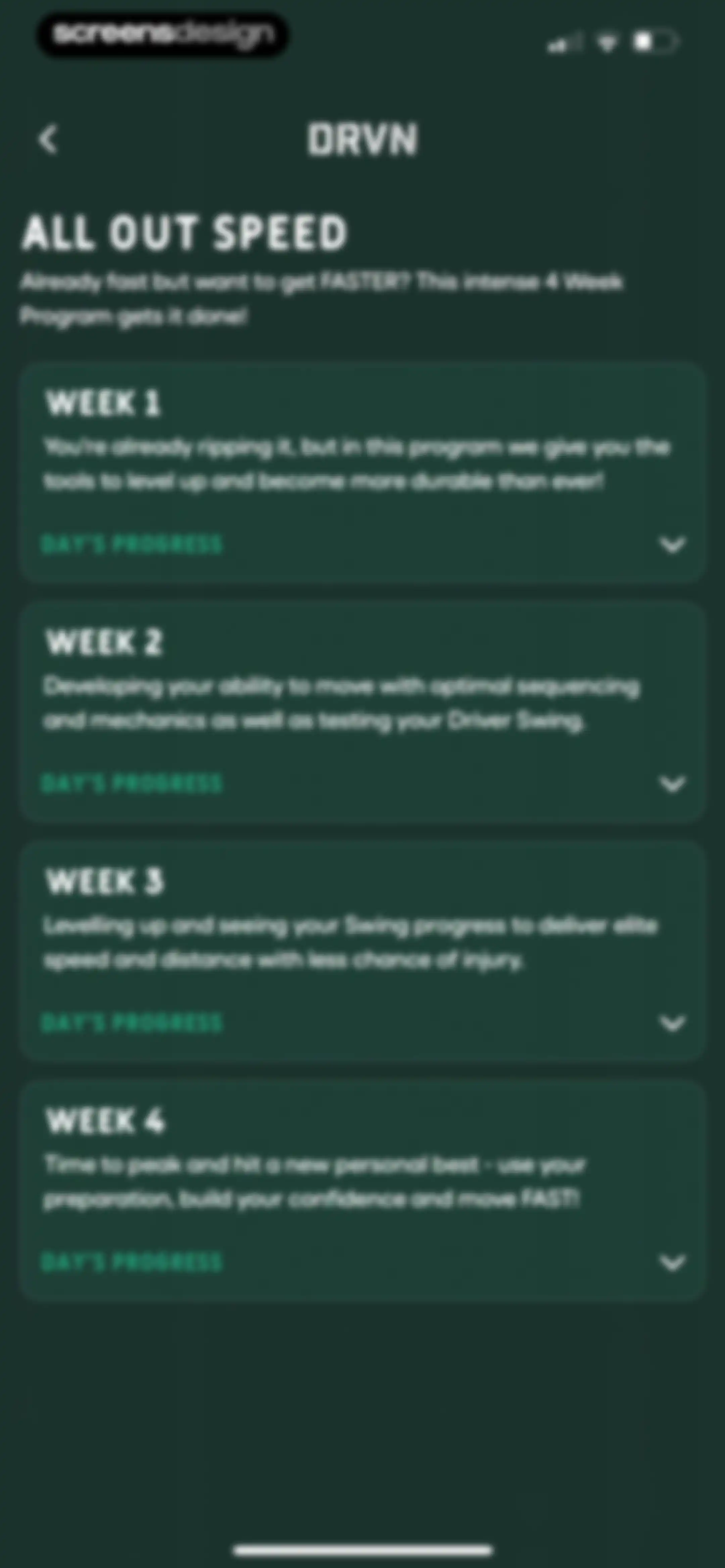 DRVN - Golf & Gym Workouts screen 82