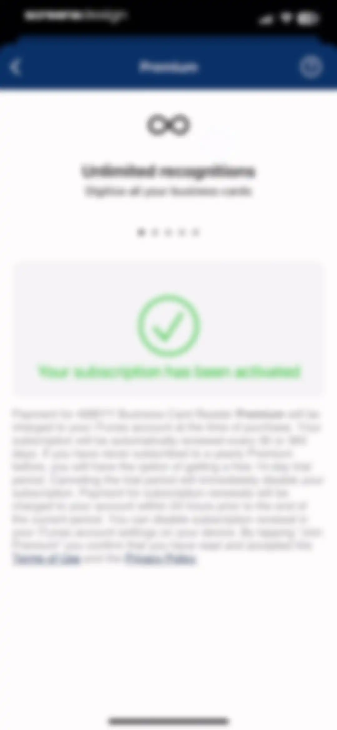 Business Card Reader screen 42