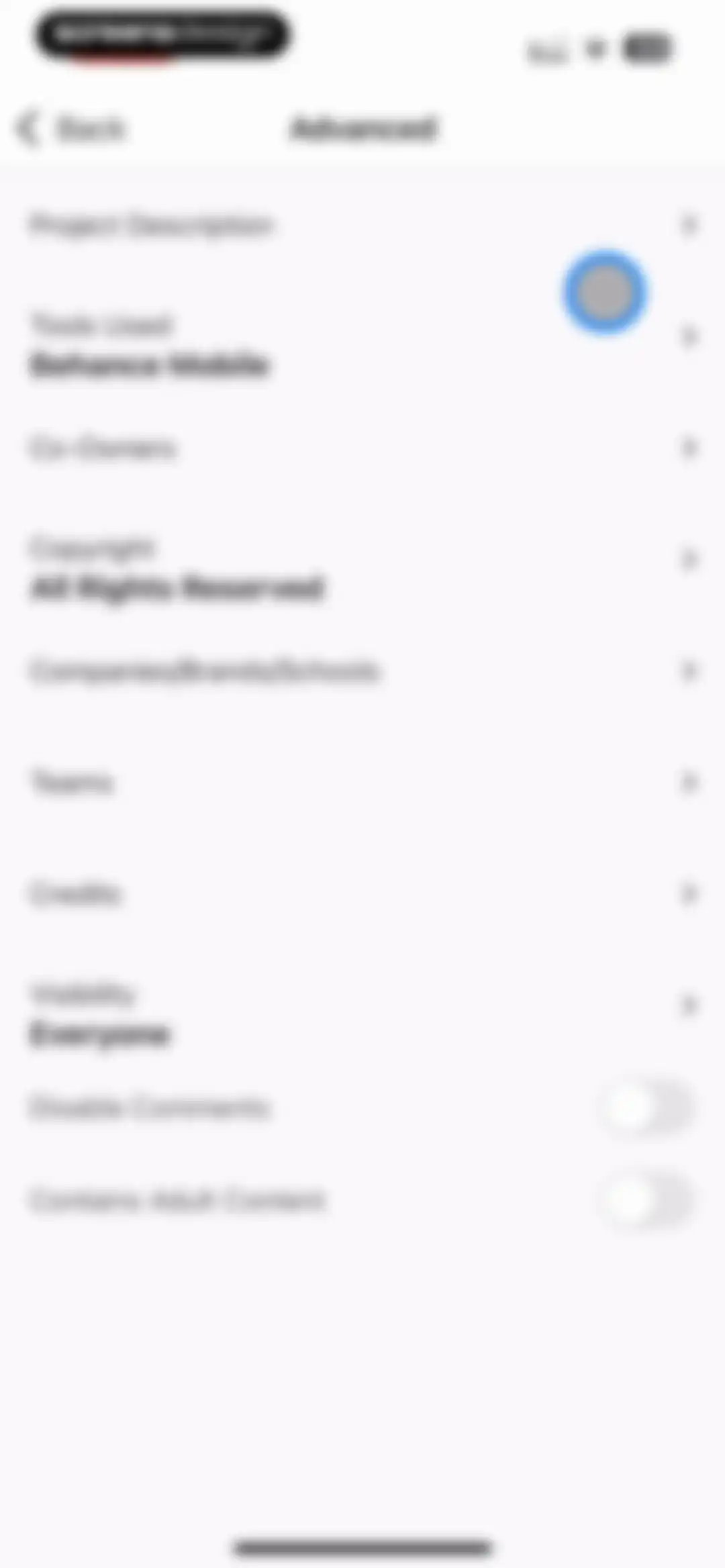 Behance – Creative Portfolios screen 105