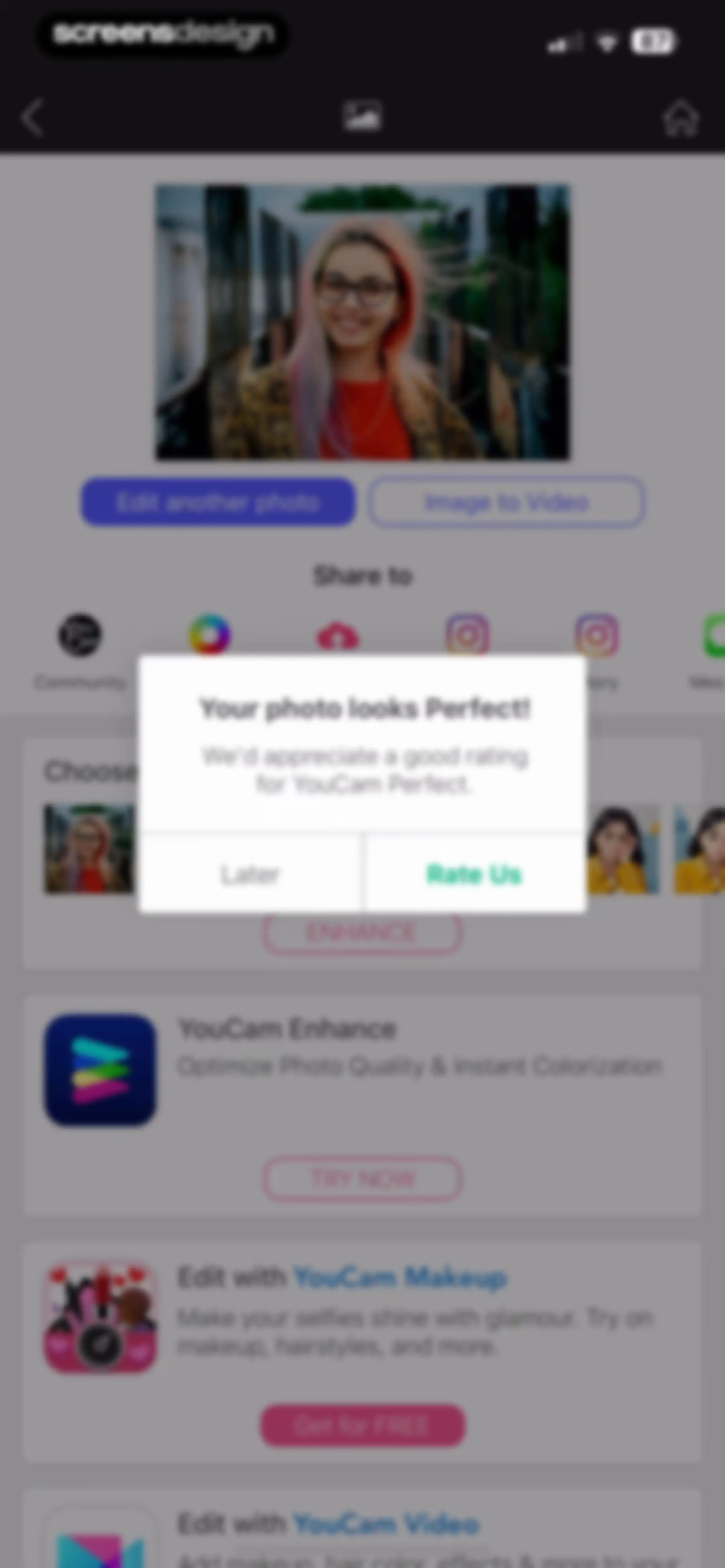 YouCam Perfect:AI Photo Editor screen 83