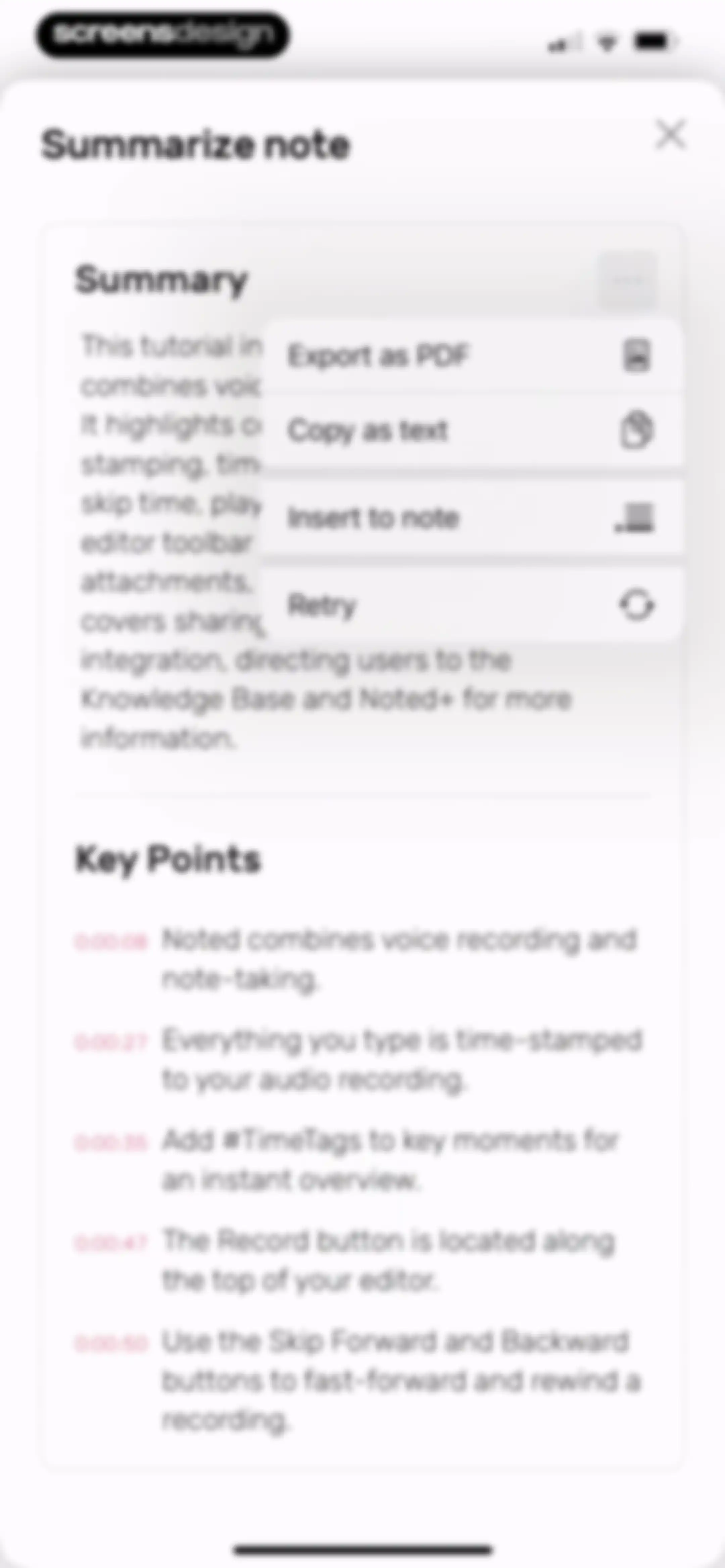 Noted: Record & AI Transcribe screen 51