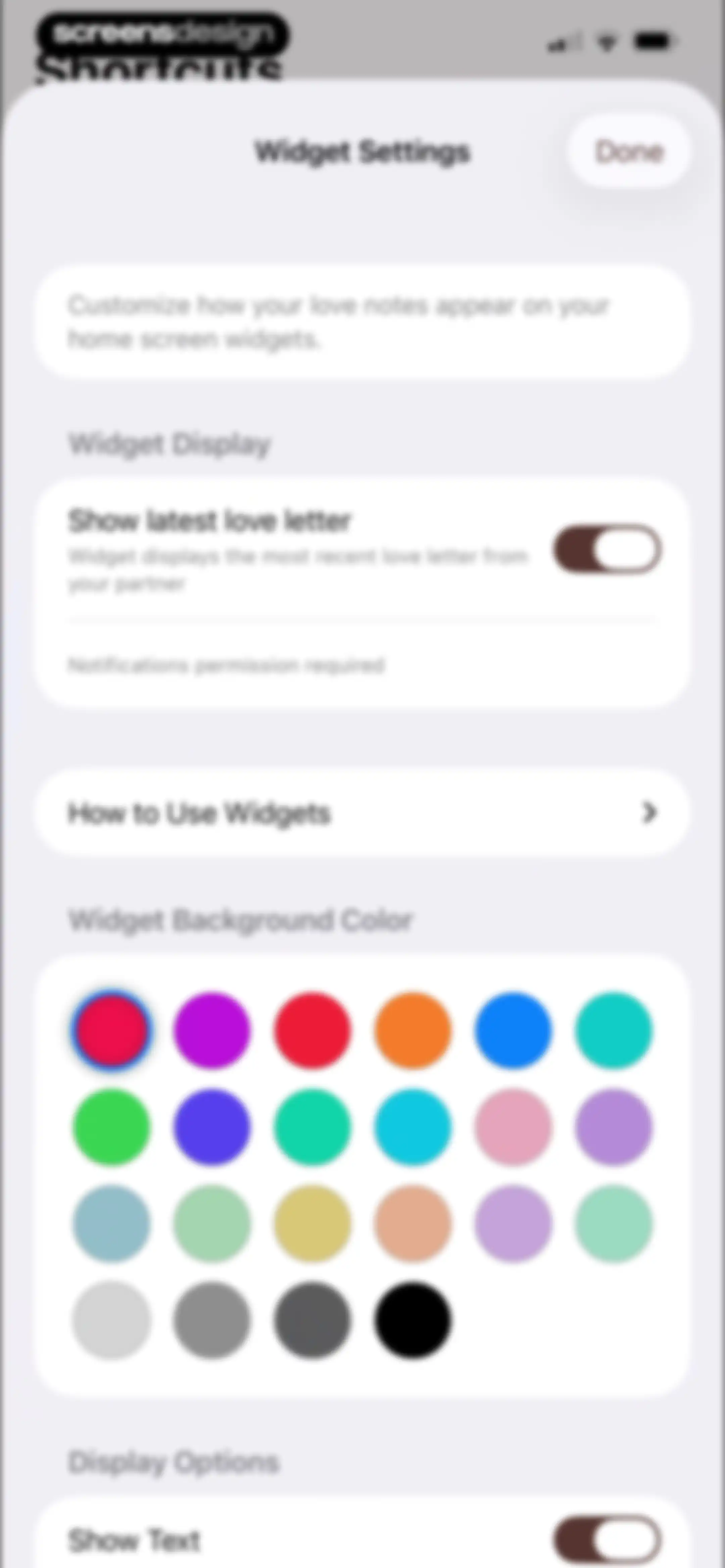 lovelee couples: love note app screen 102