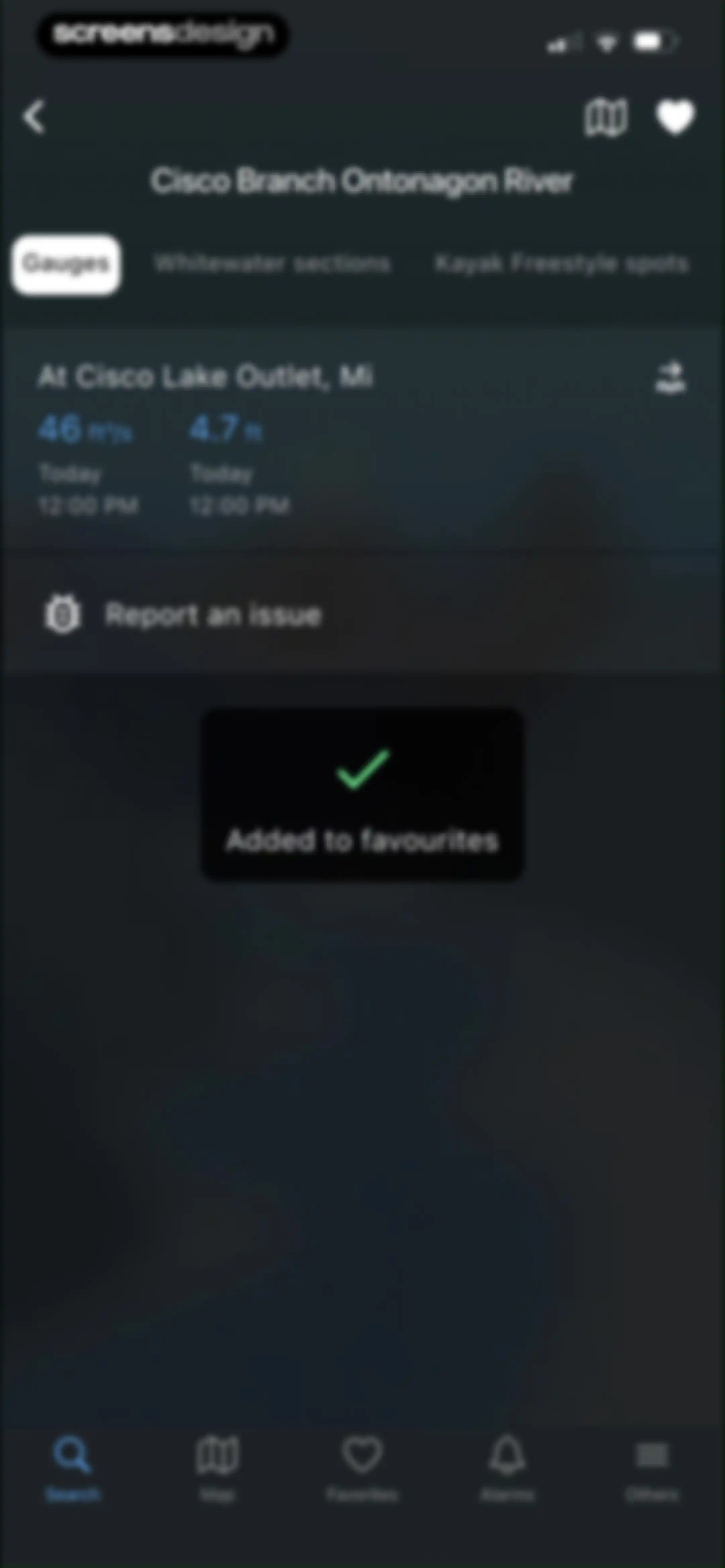 RiverApp - River levels screen 36