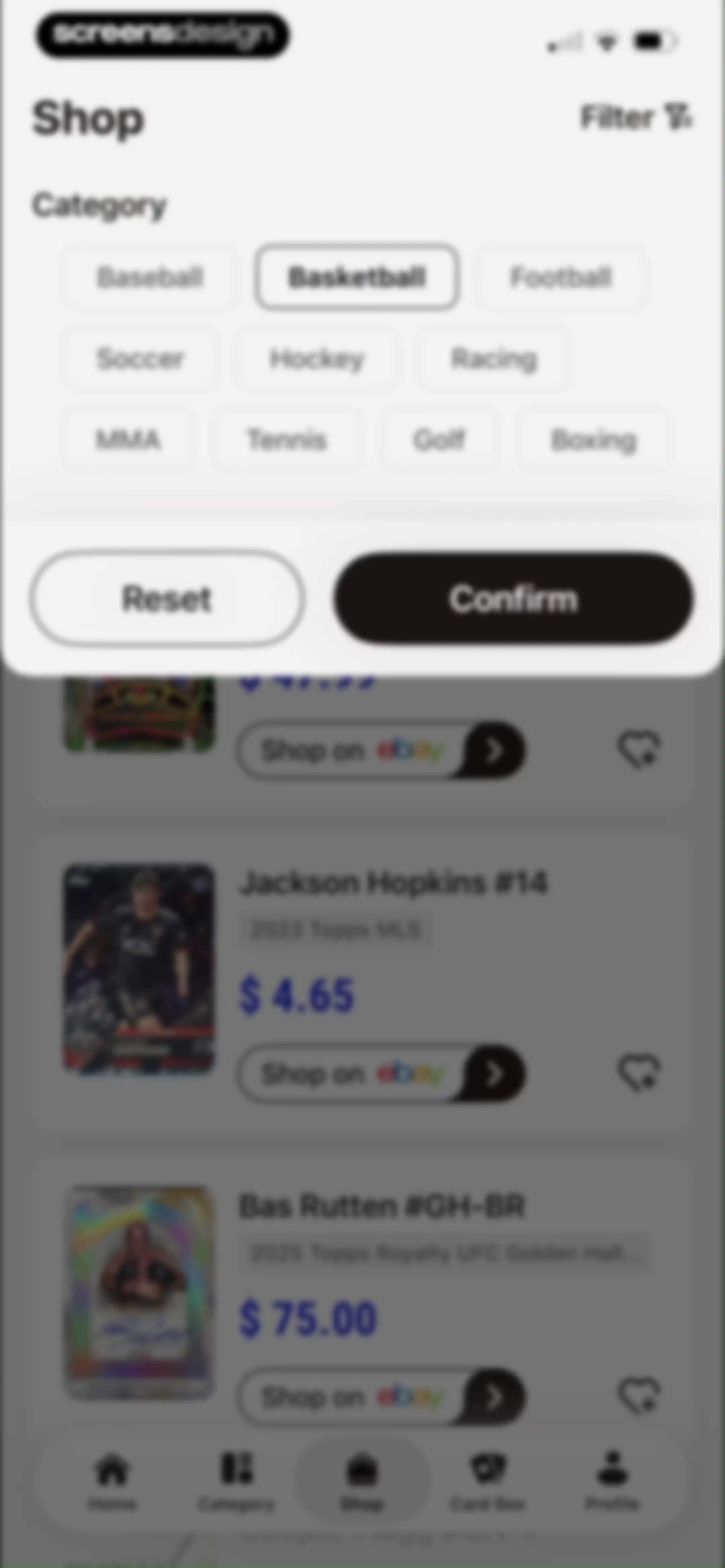 Sports Card Scanner: Spoly screen 48