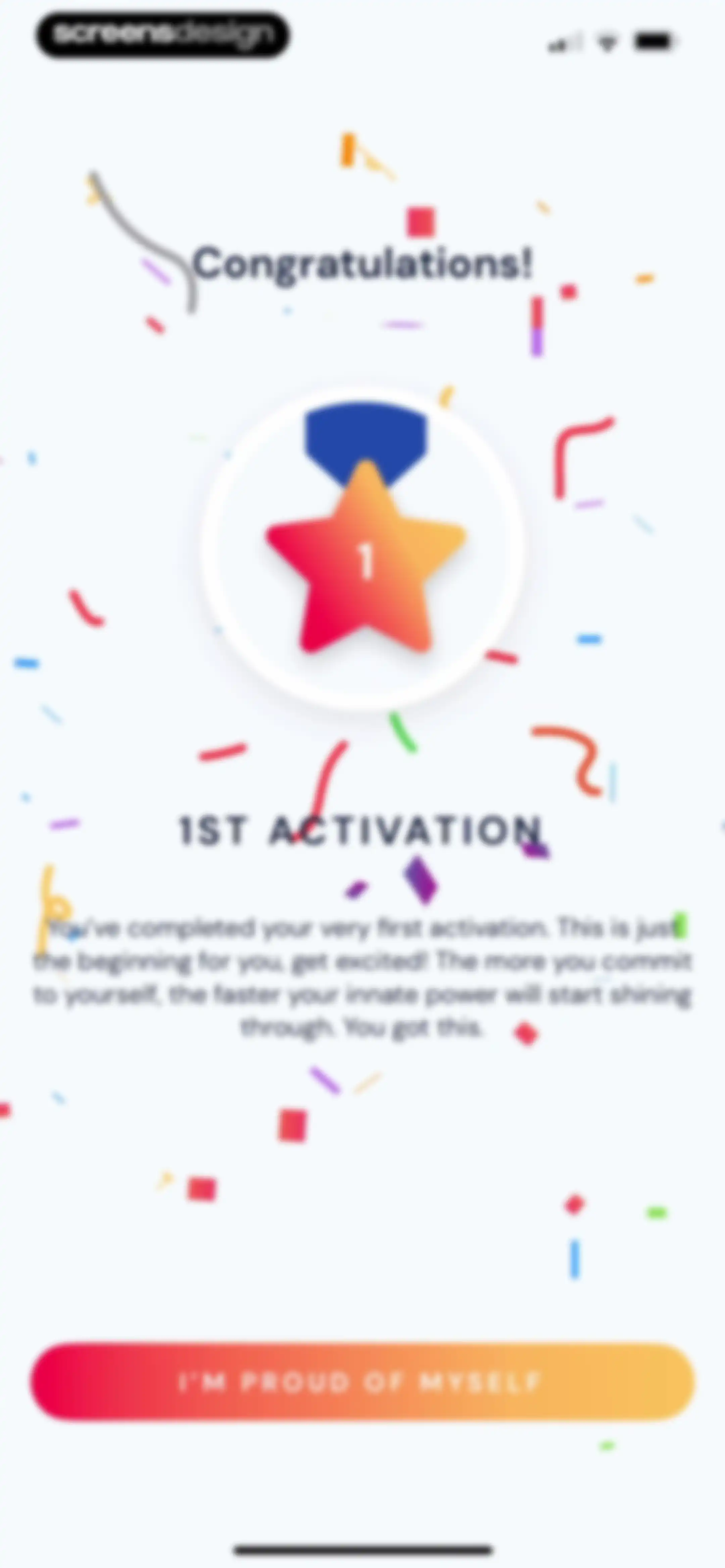 Activations: Daily Motivation screen 40