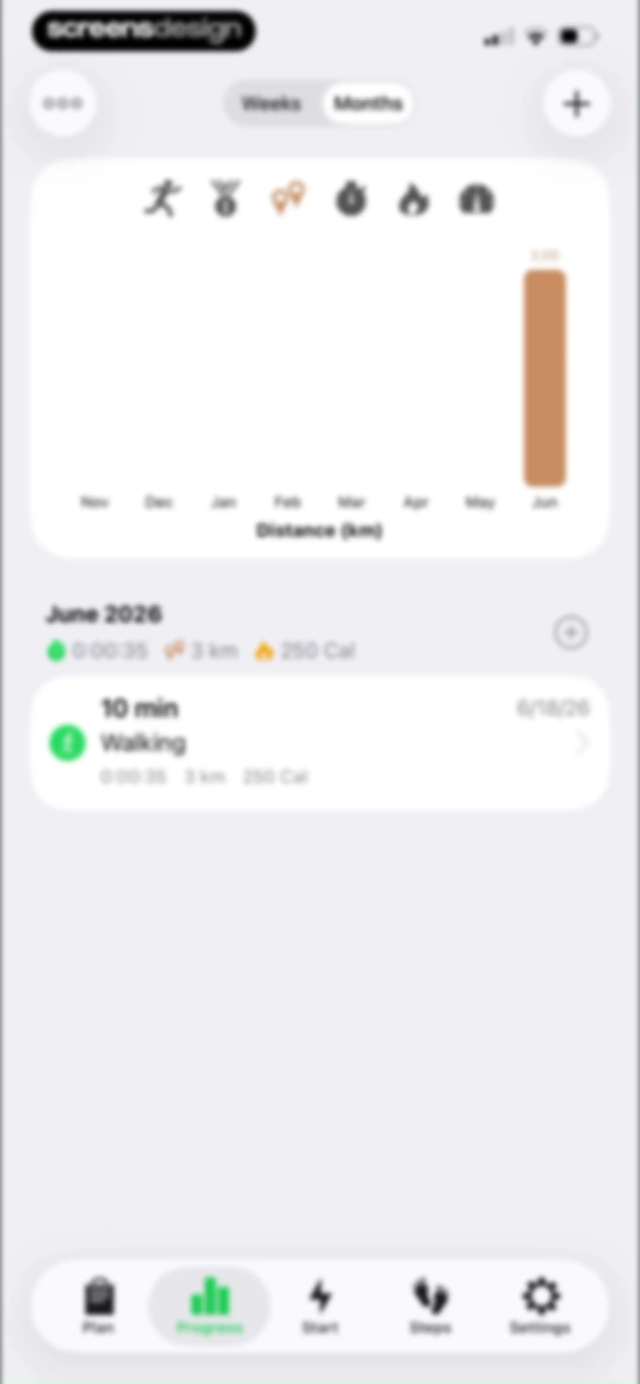Running Walking Tracker Goals screen 42