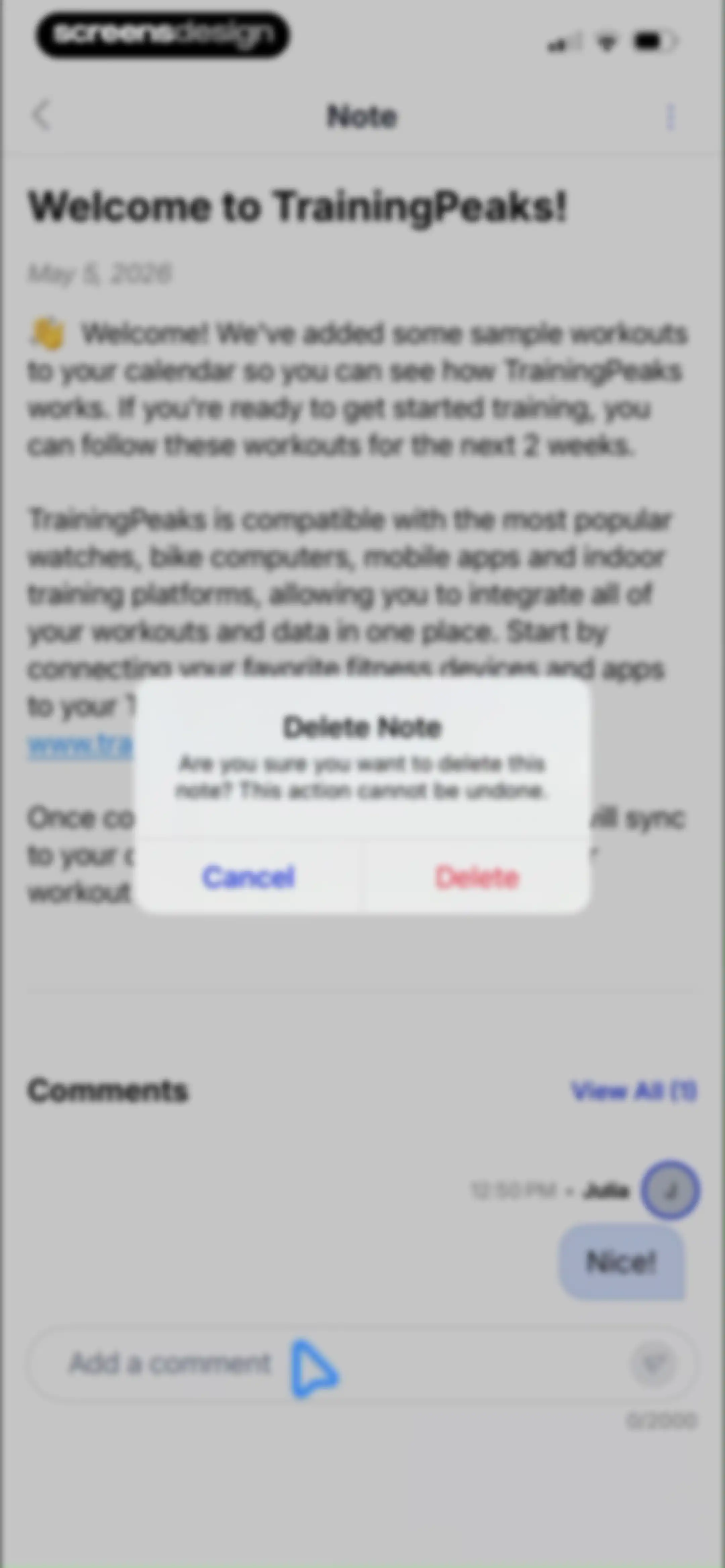 TrainingPeaks: Plan Train Lift screen 35
