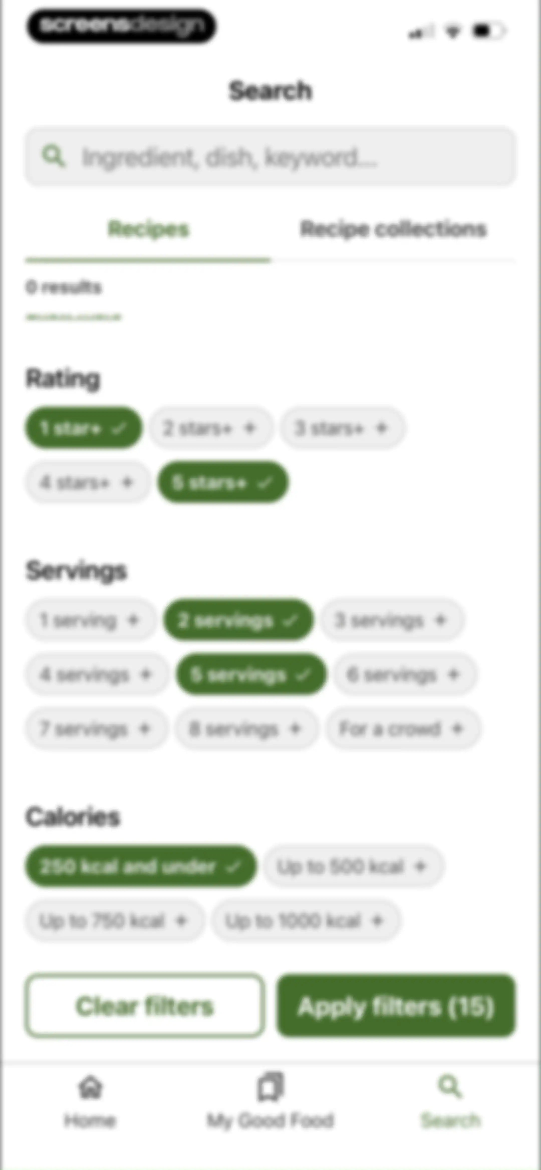 Good Food: Recipe Finder screen 39