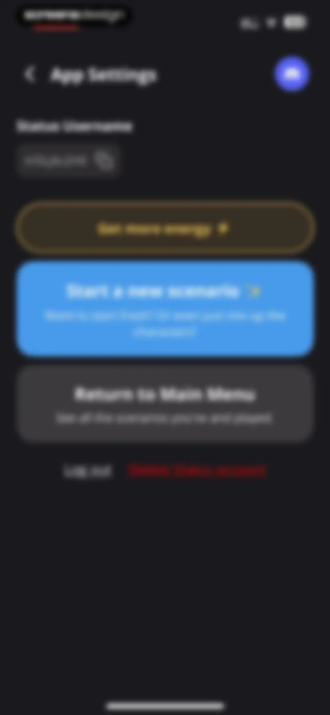 status - sims but social media screen 114