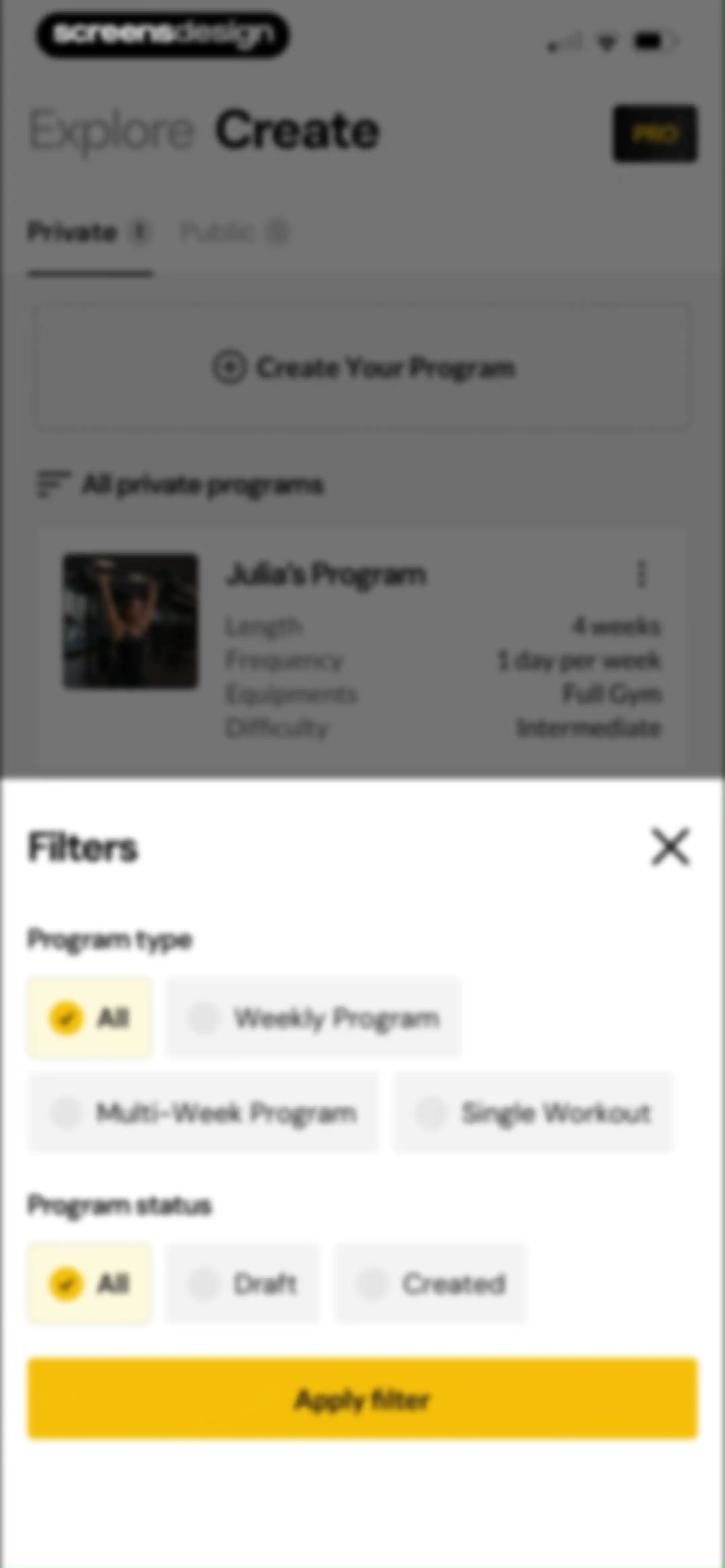 Boostcamp: Workout Programs screen 129