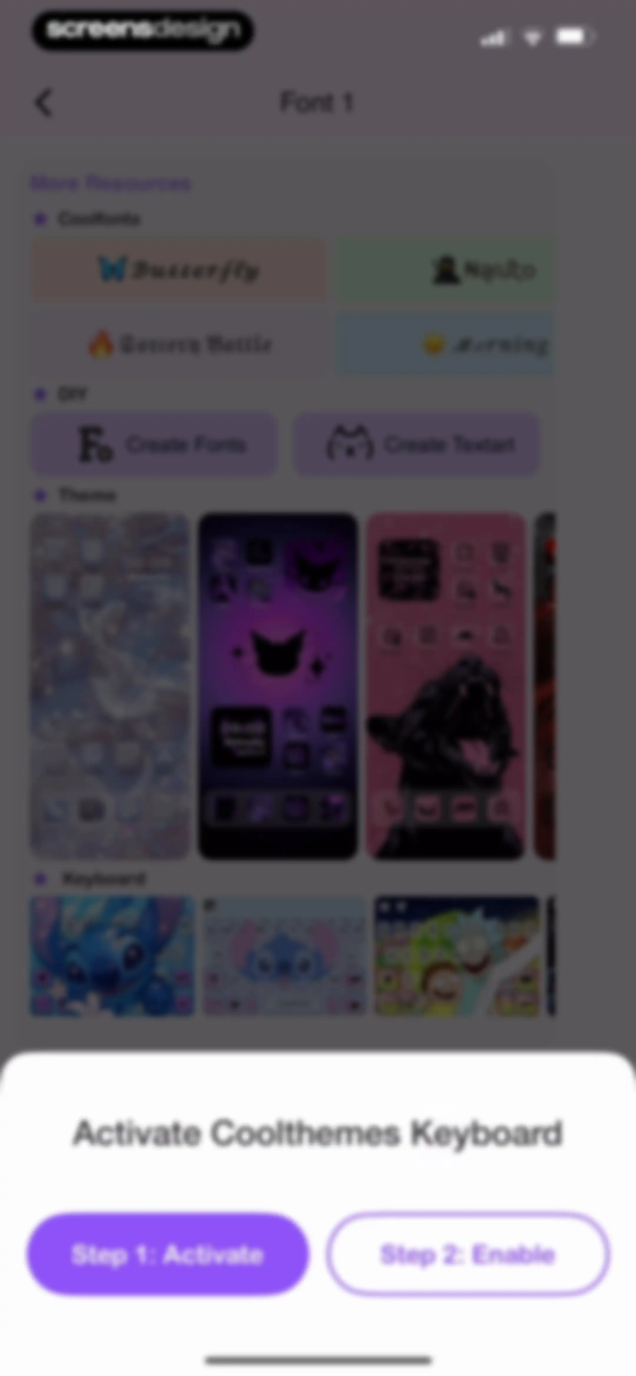 Cool Themes & Fonts: Cute Text screen 55