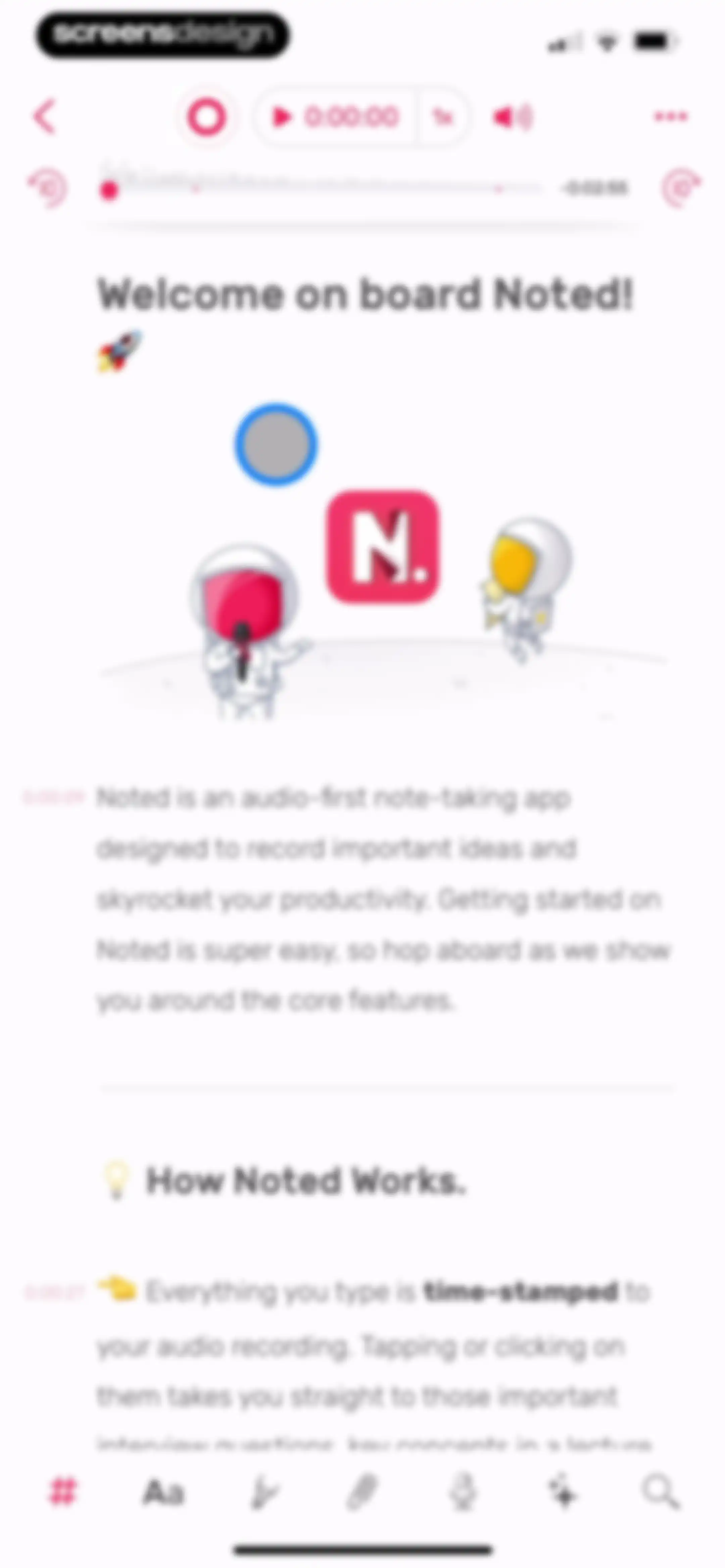 Noted: Record & AI Transcribe screen 25