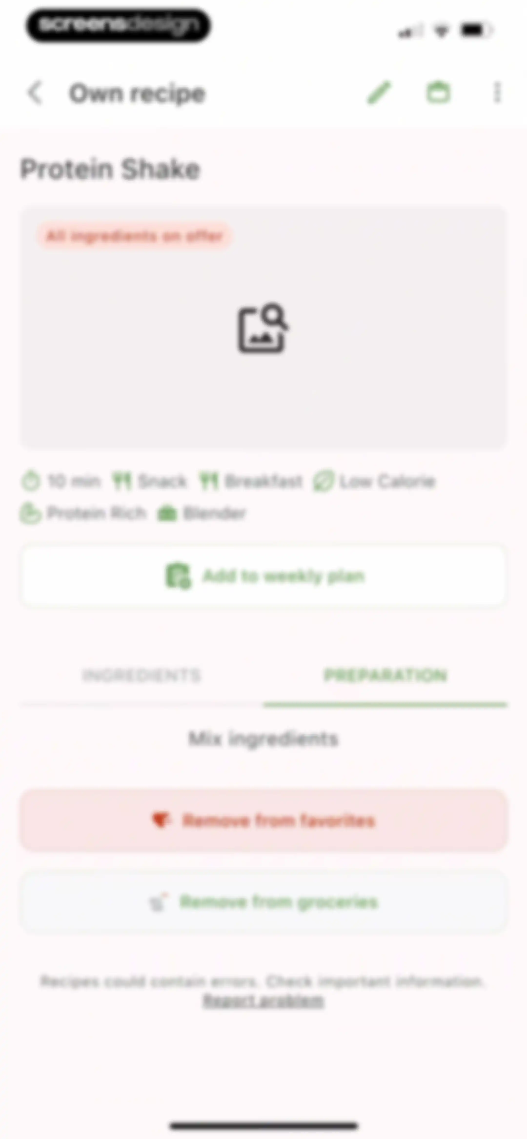 All My Meals - Keep Recipes screen 43