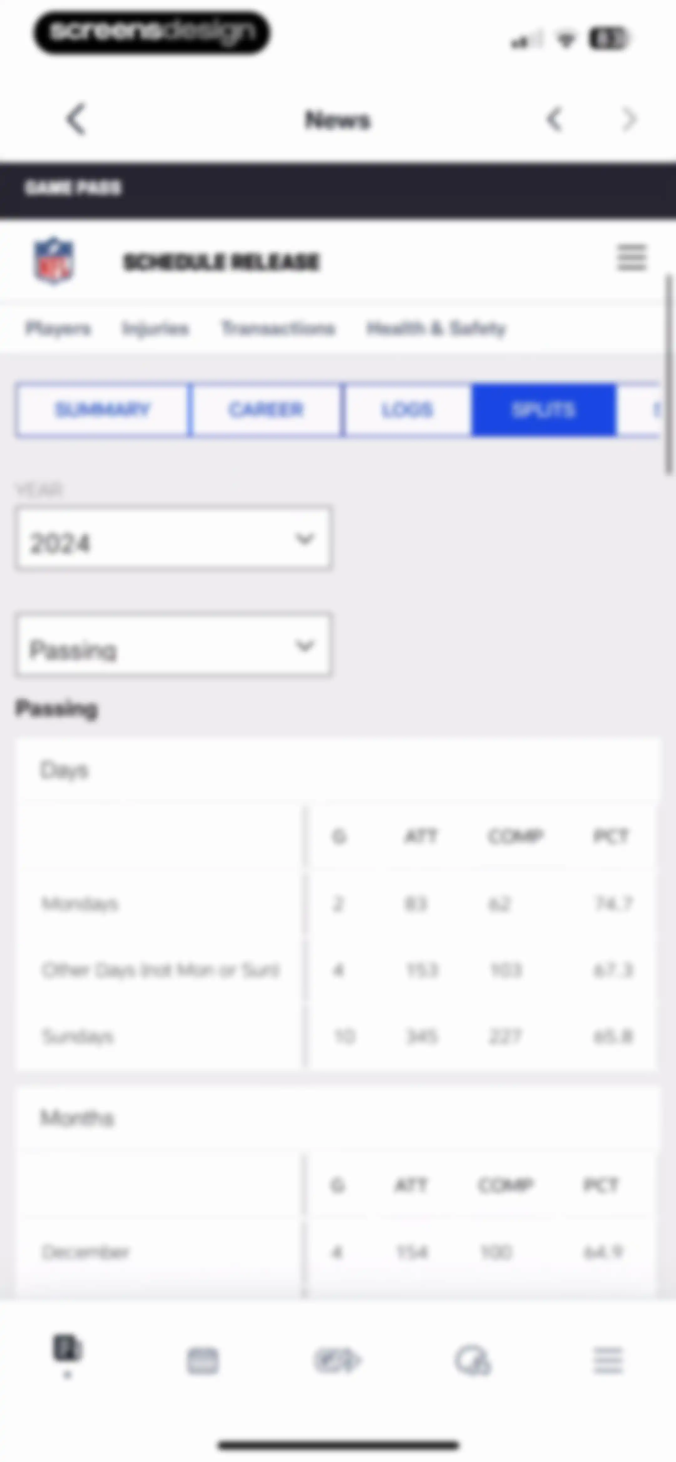 NFL screen 65