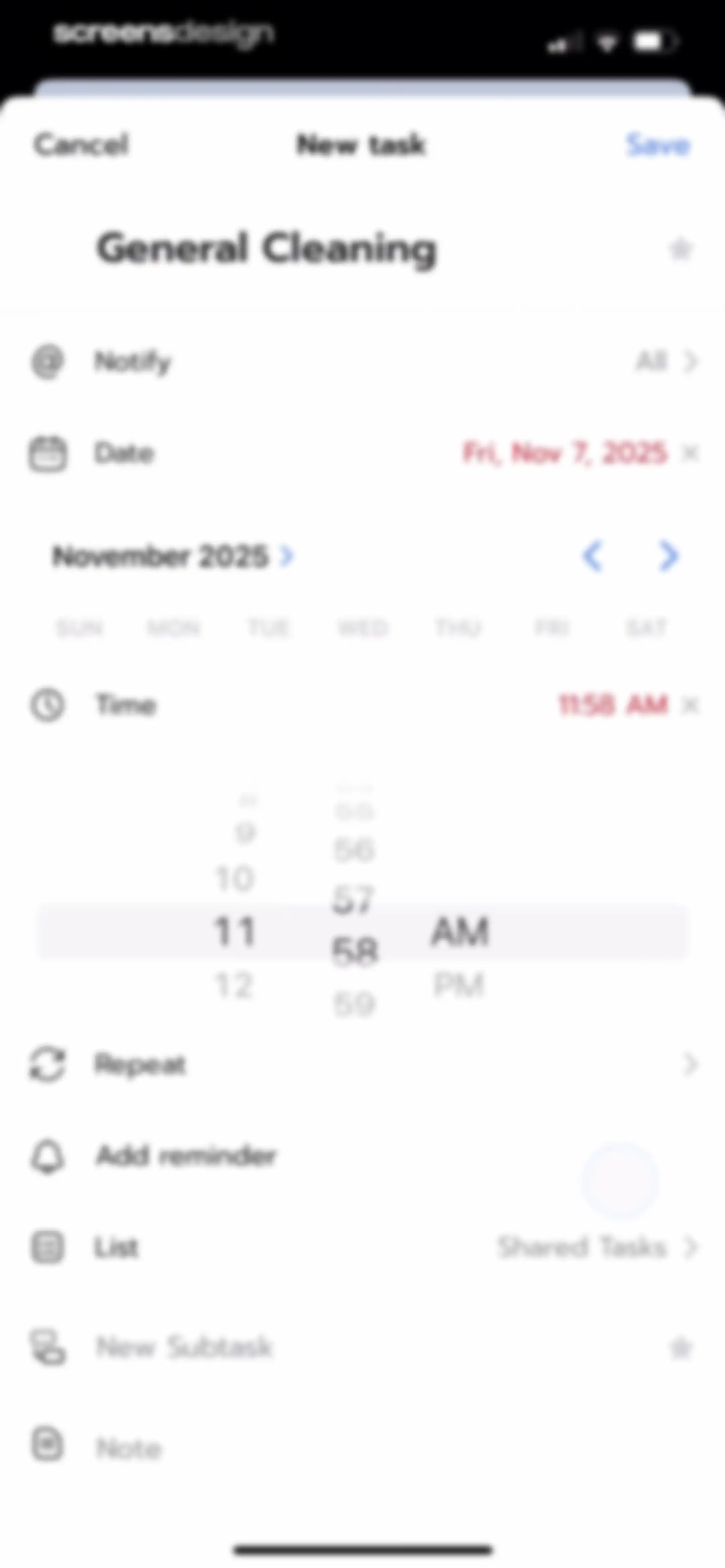 Shared Family Calendar: FamCal screen 23