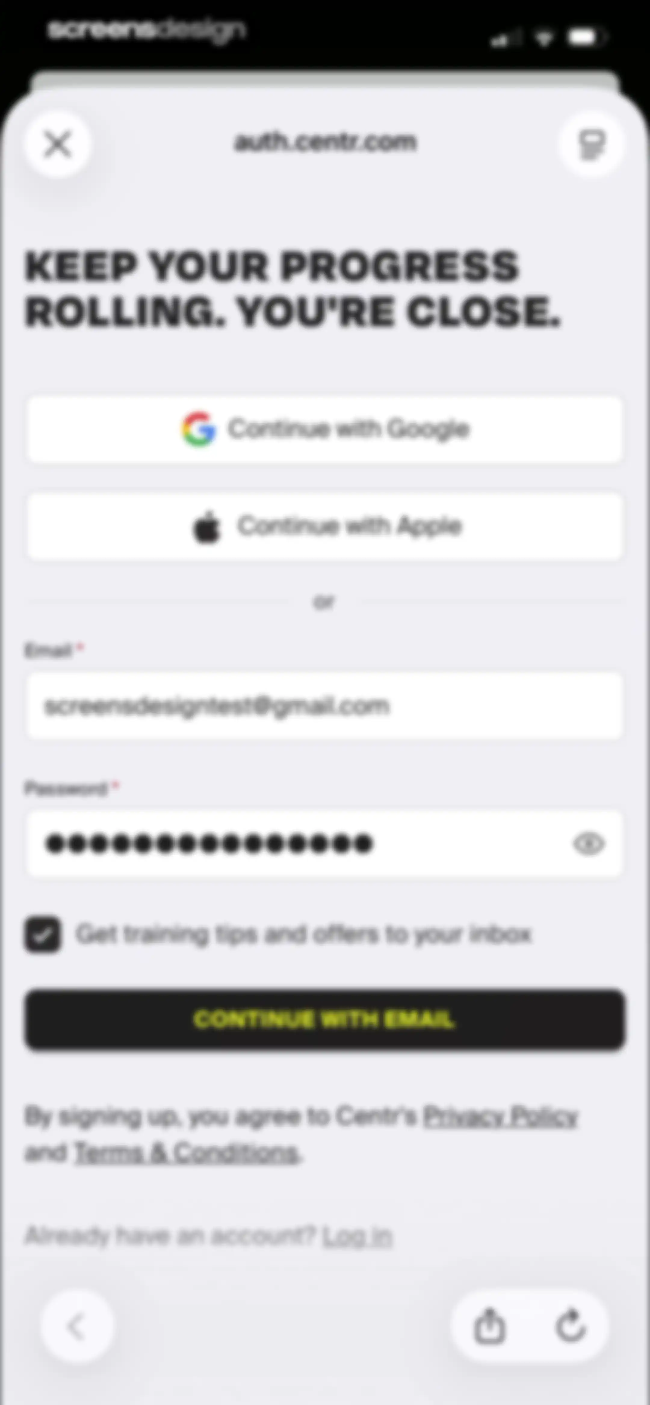 Centr: Strength & Fitness App screen 10