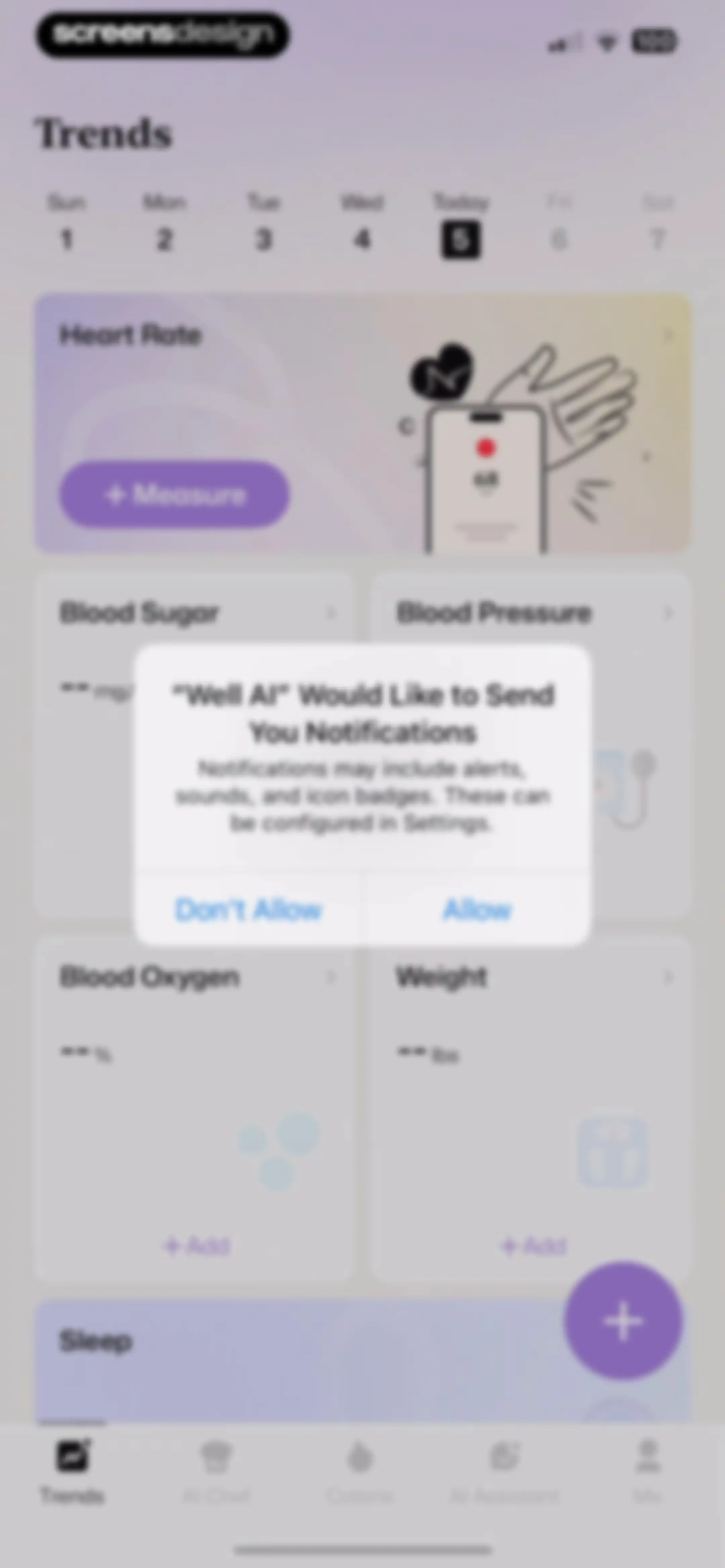 Well AI: Improve Well-being screen 12