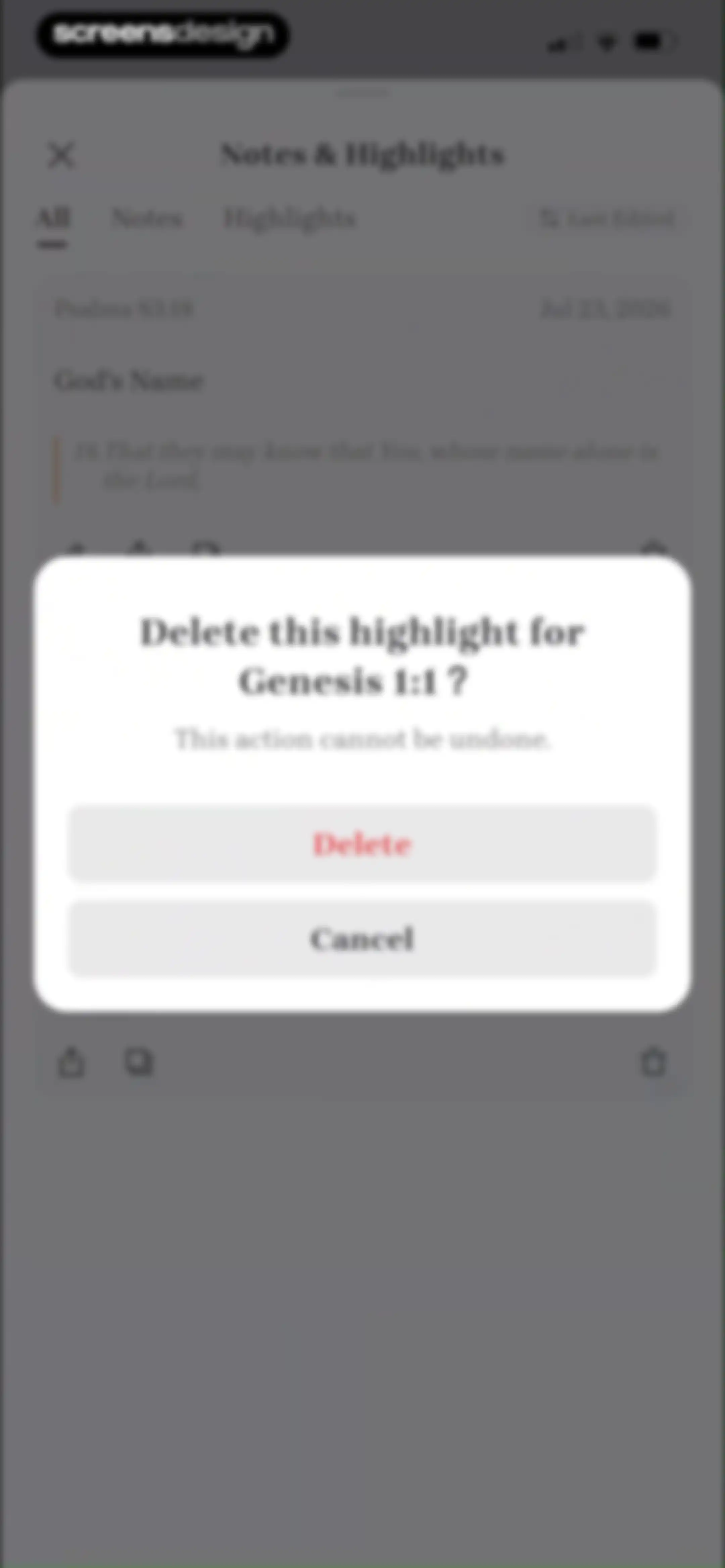 Bible Note: Sermon Notes screen 127